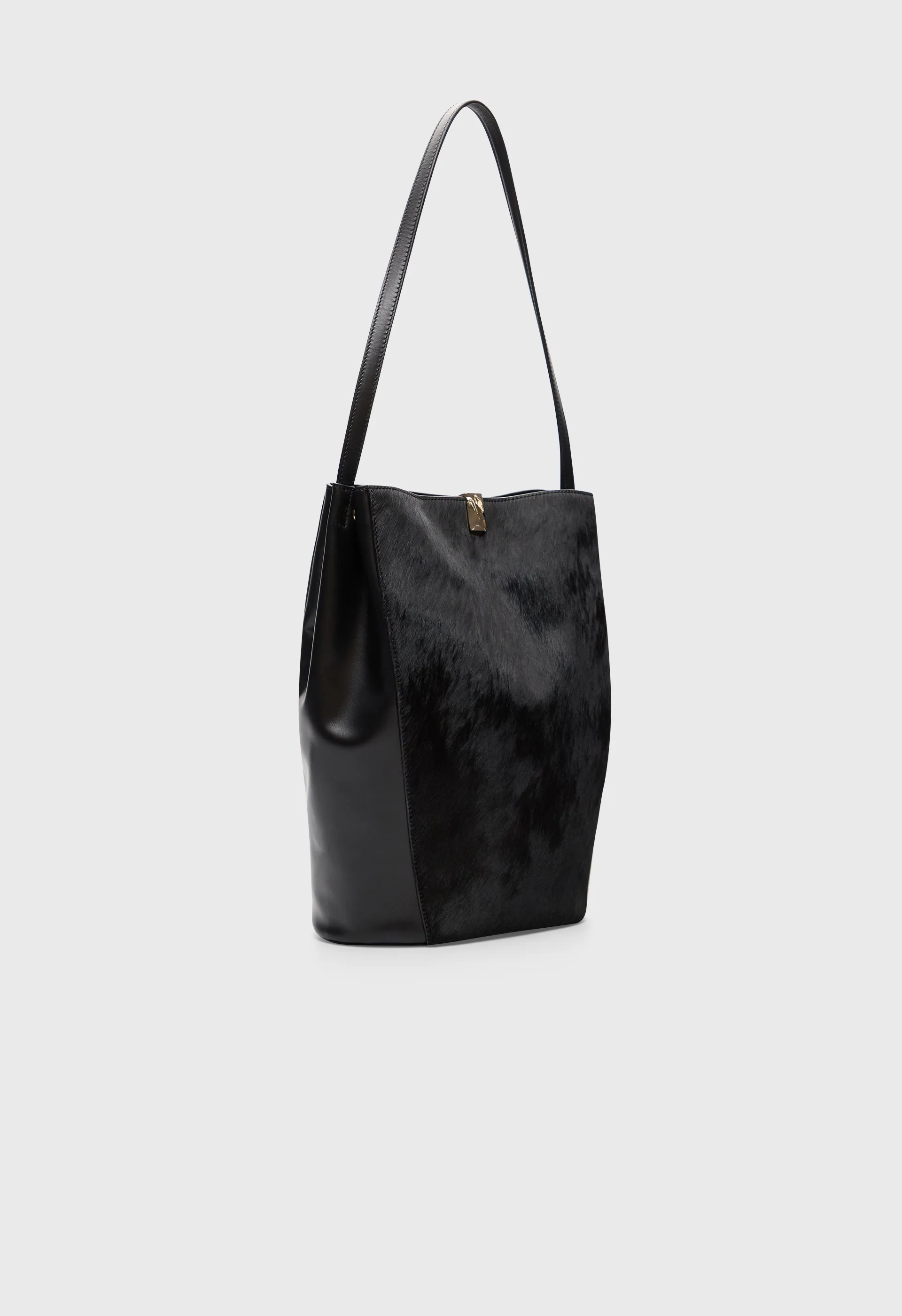 ODILE Pony-effect leather bucket bag sold by Loulou De Saison product image thumbnail 3