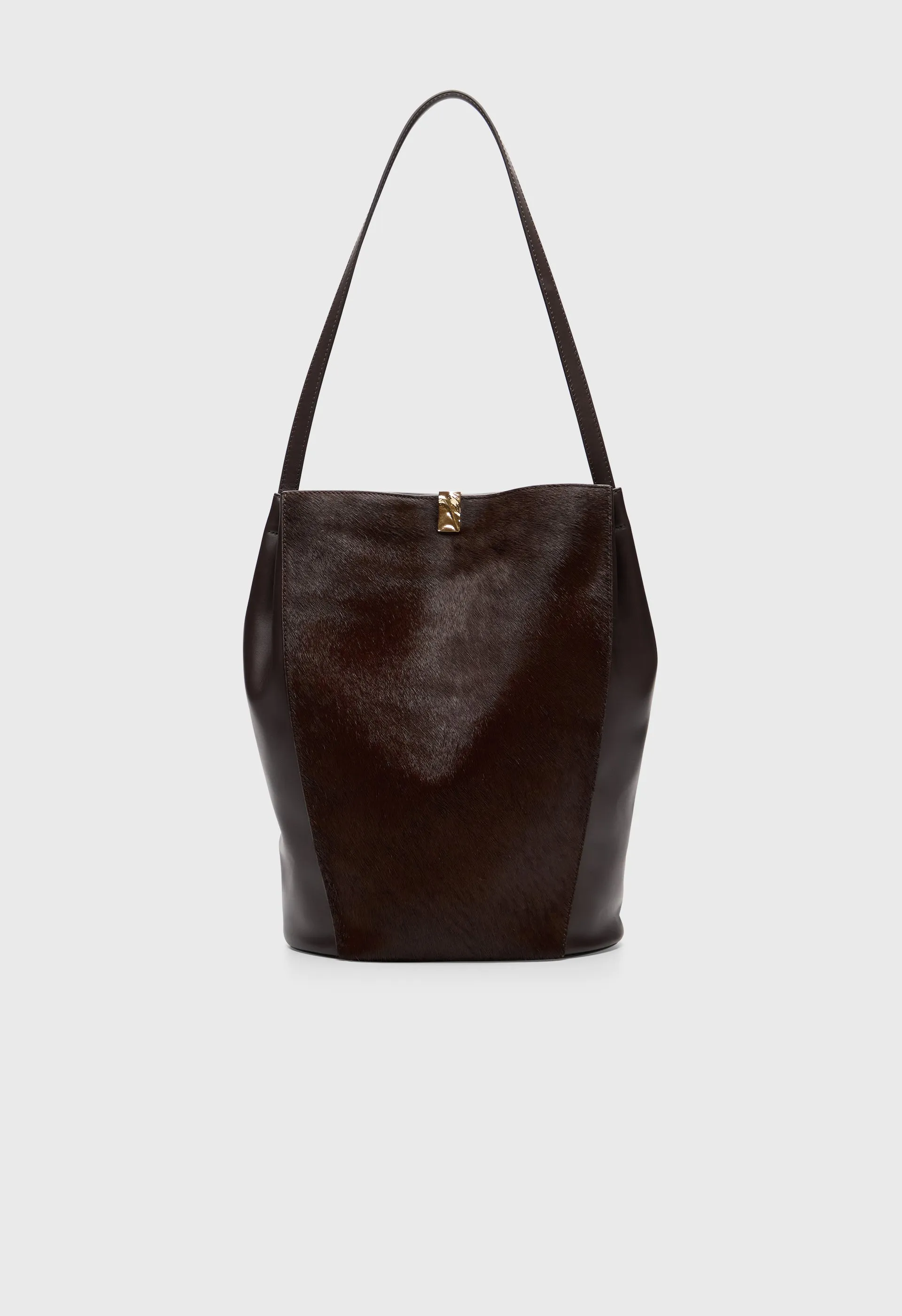 ODILE Pony-effect leather bucket bag sold by Loulou De Saison product image thumbnail 2