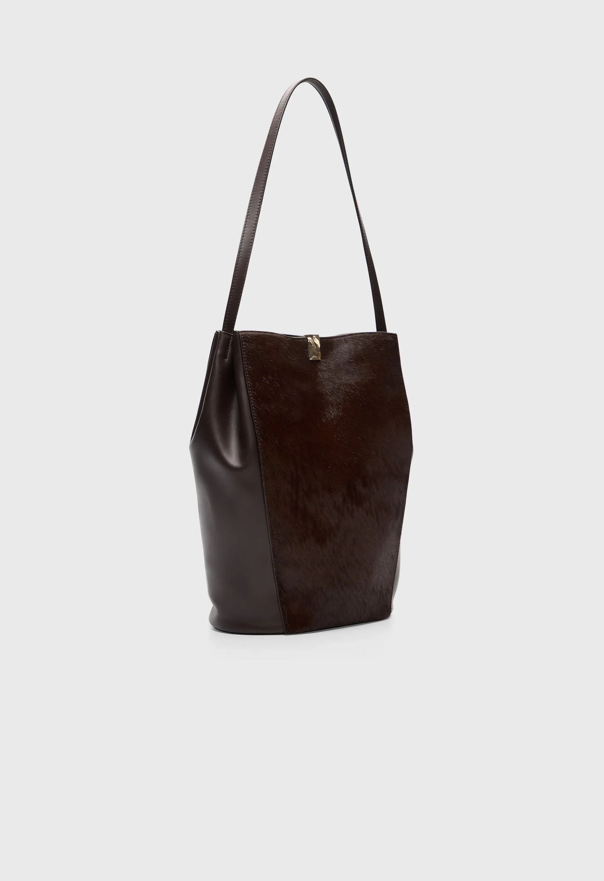 ODILE Pony-effect leather bucket bag sold by Loulou De Saison product image thumbnail 3