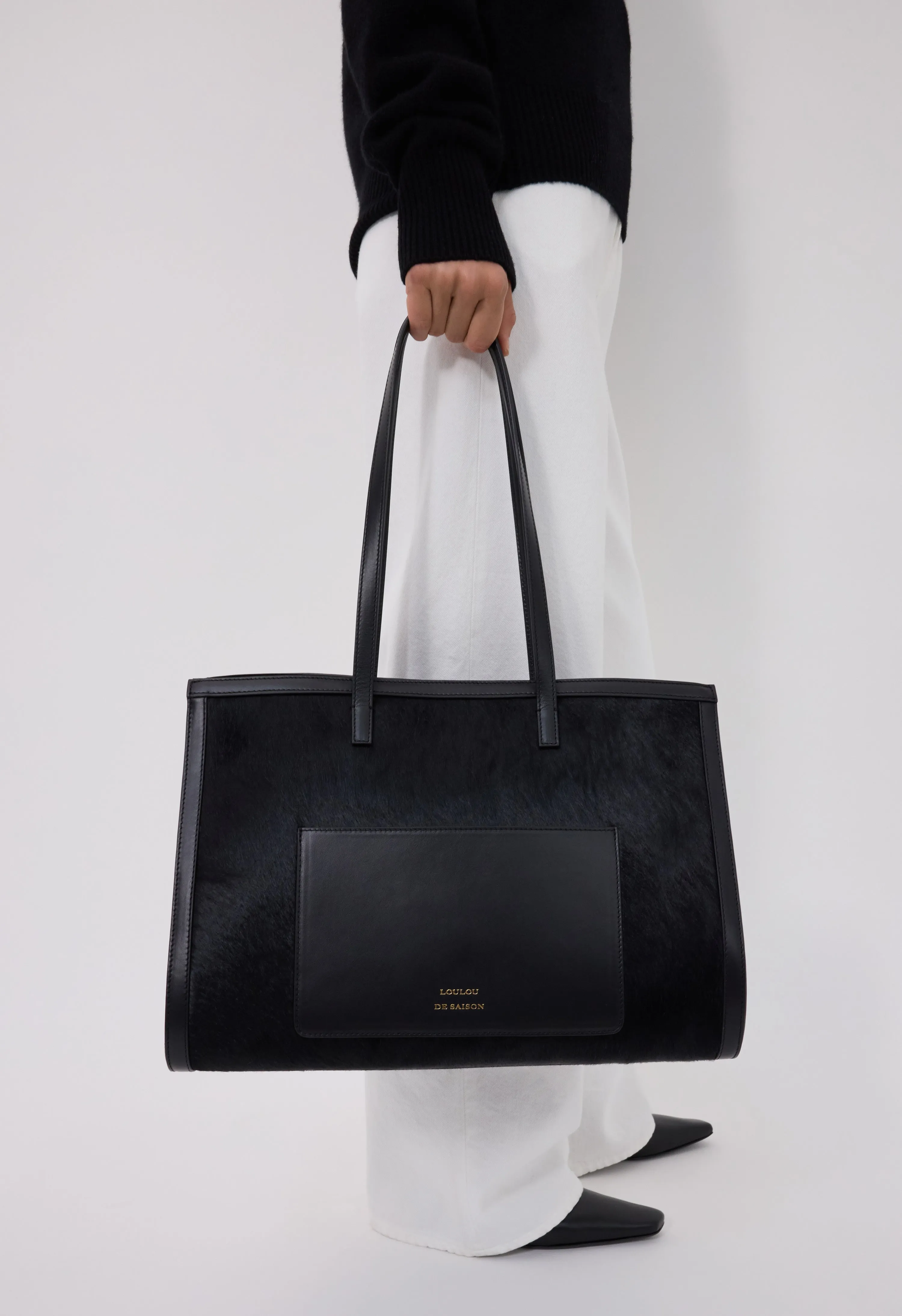 NIKOS Pony-effect leather tote sold by Loulou De Saison