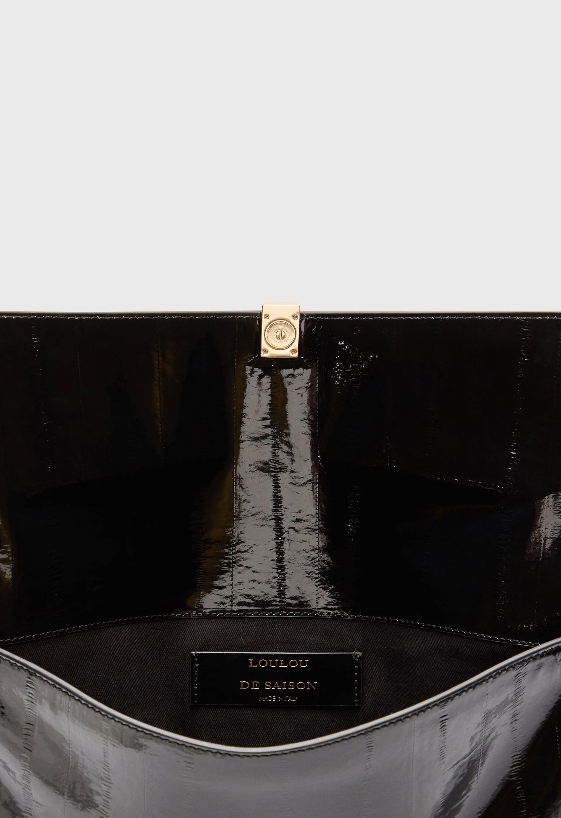 LYDIAN Eel-effect leather clutch sold by Loulou De Saison product image thumbnail 5