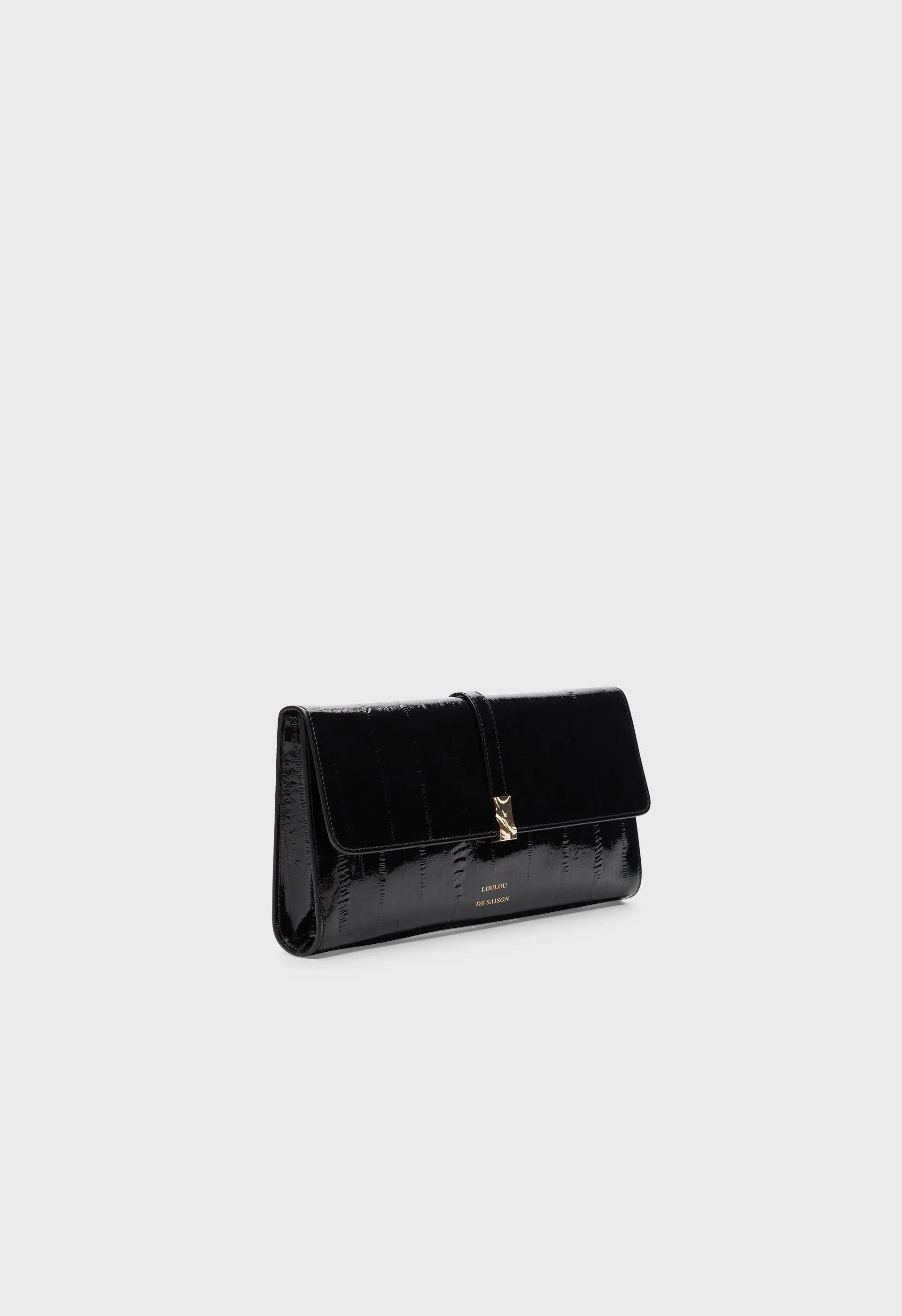 LYDIAN Eel-effect leather clutch sold by Loulou De Saison product image thumbnail 3