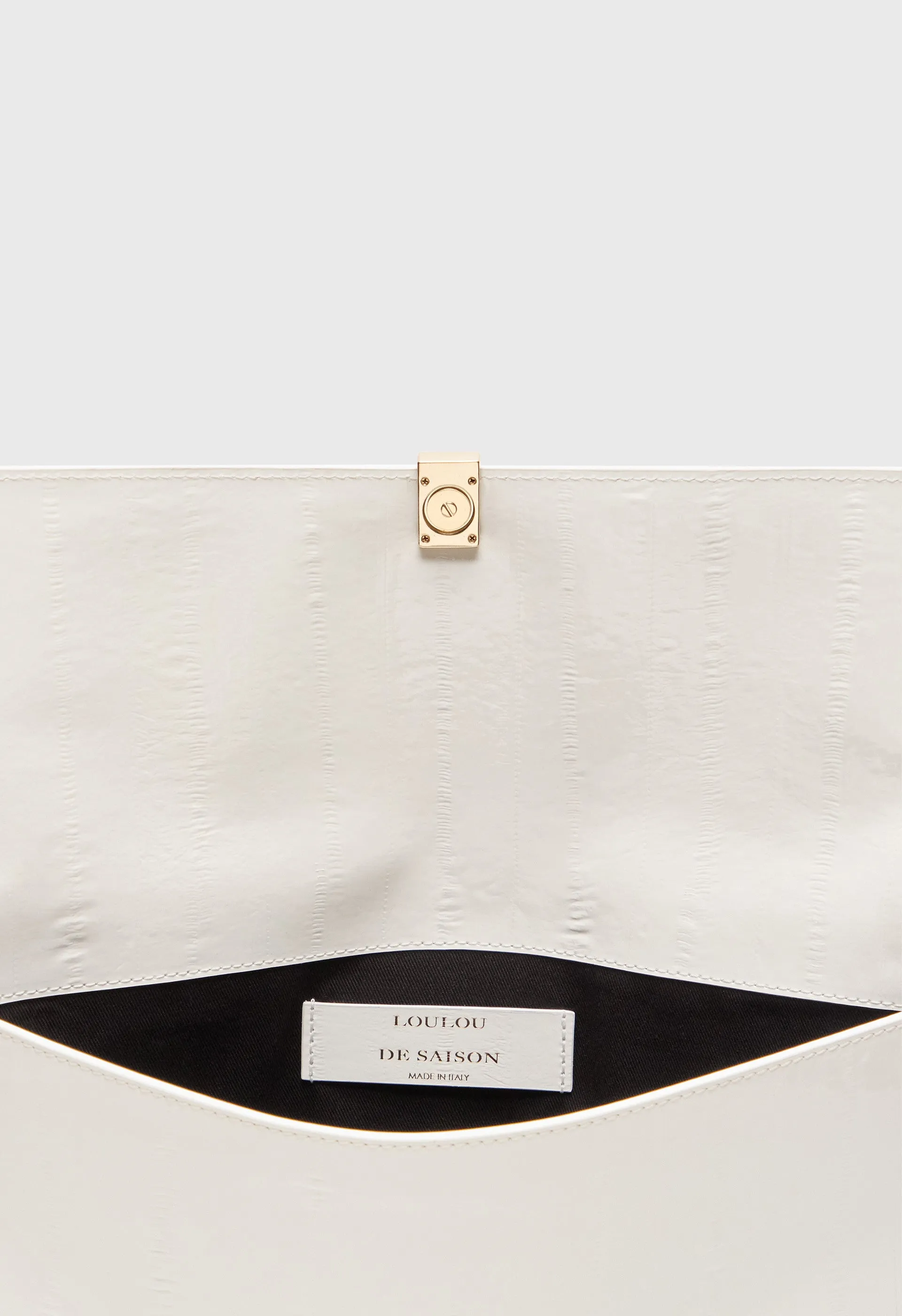 LYDIAN Eel-effect leather clutch sold by Loulou De Saison product image thumbnail 5