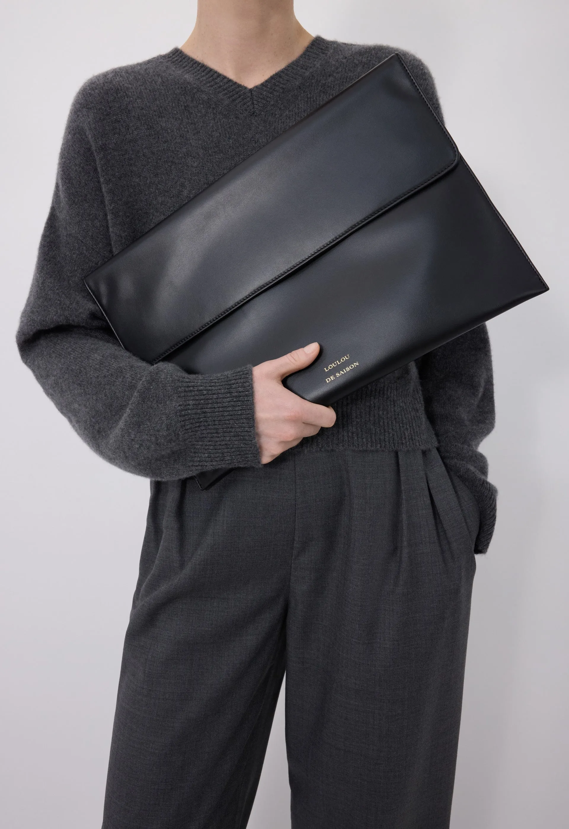 GAIA Leather clutch sold by Loulou De Saison