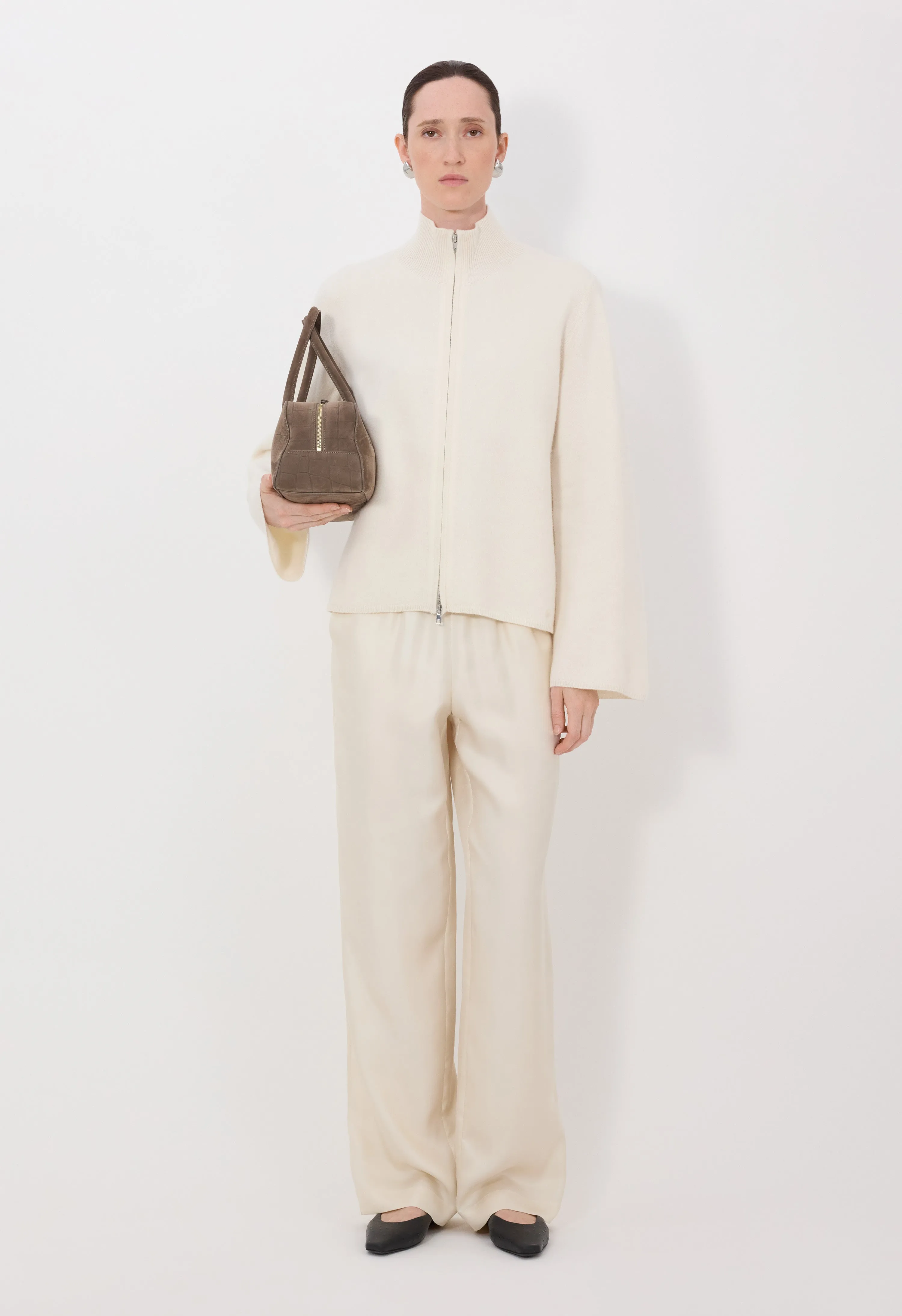 GABI Zipped cashmere cardigan sold by Loulou De Saison