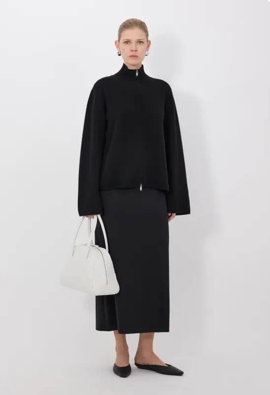 GABI Zipped cashmere cardigan made by Loulou De Saison