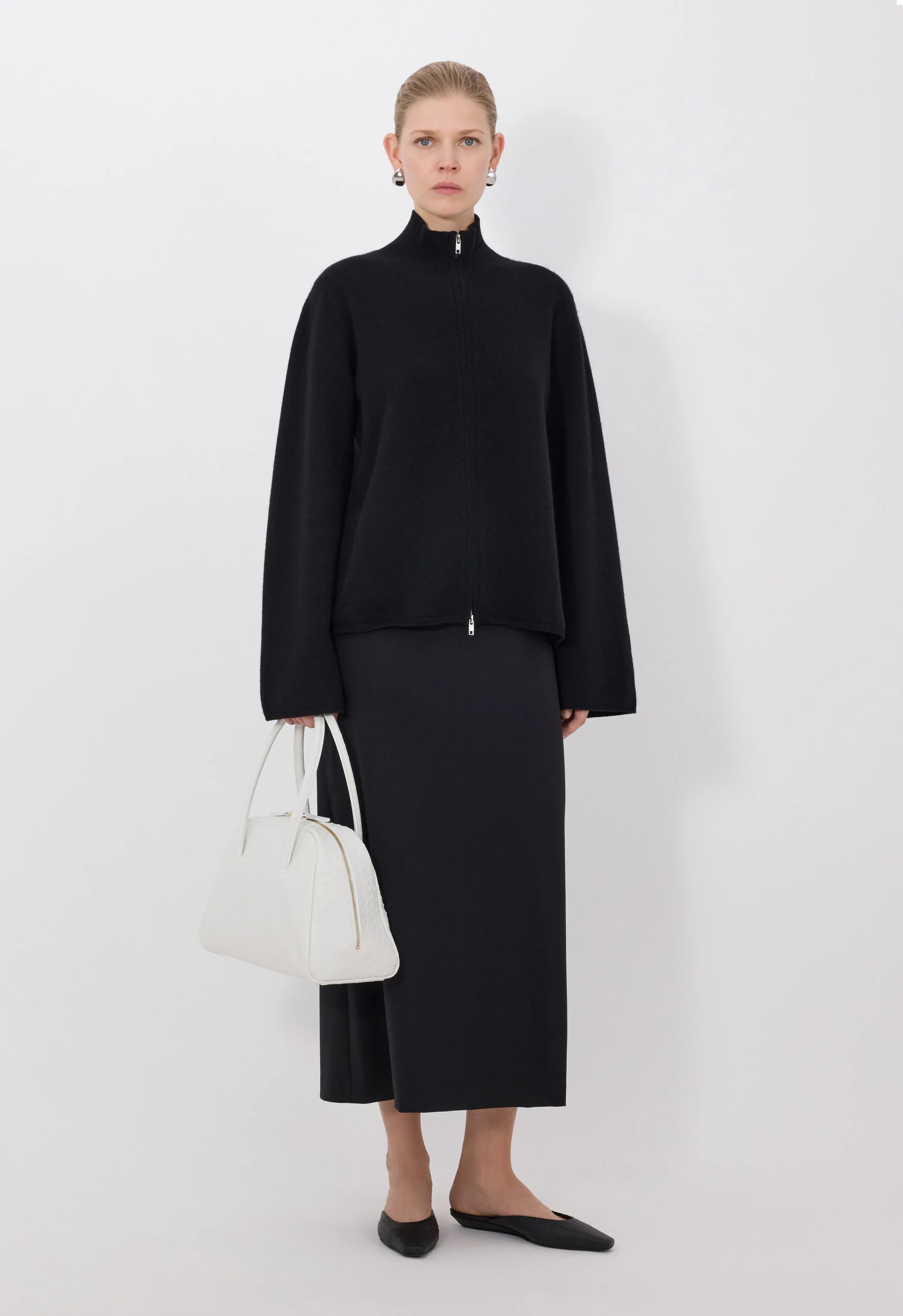 GABI Zipped cashmere cardigan sold by Loulou De Saison