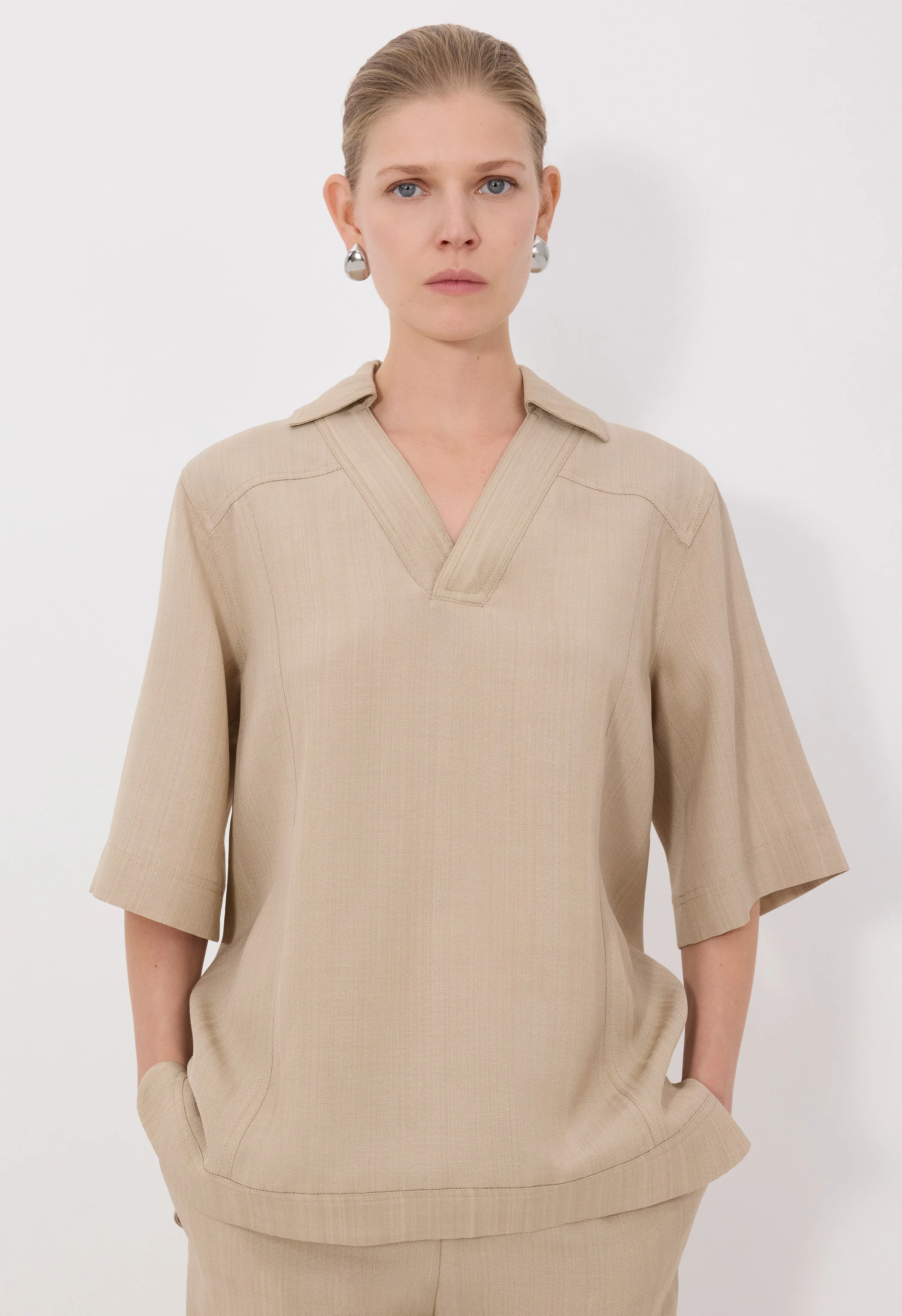 ERMO Oversized polo shirt sold by Loulou De Saison product image thumbnail 4