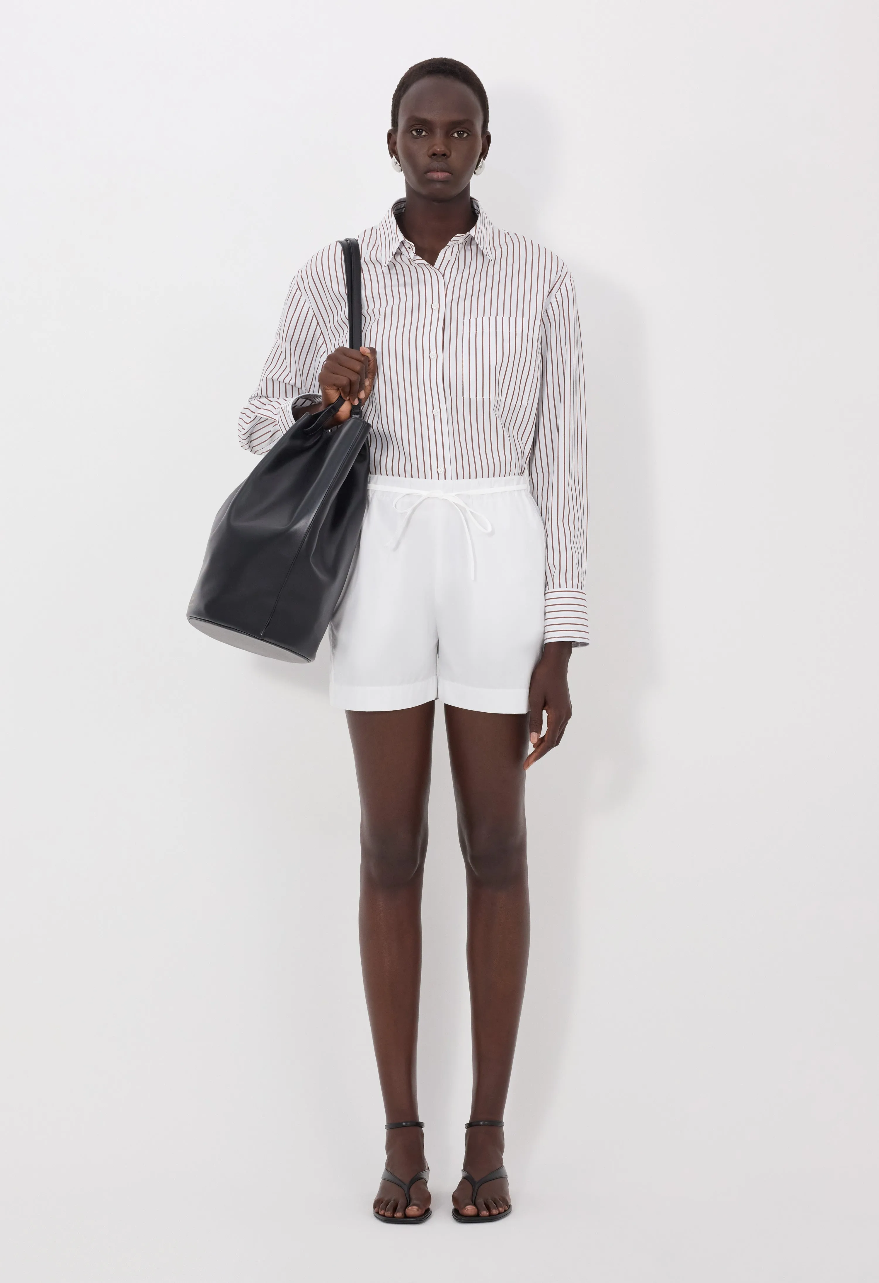 MALONE Cotton poplin shorts sold by Loulou De Saison