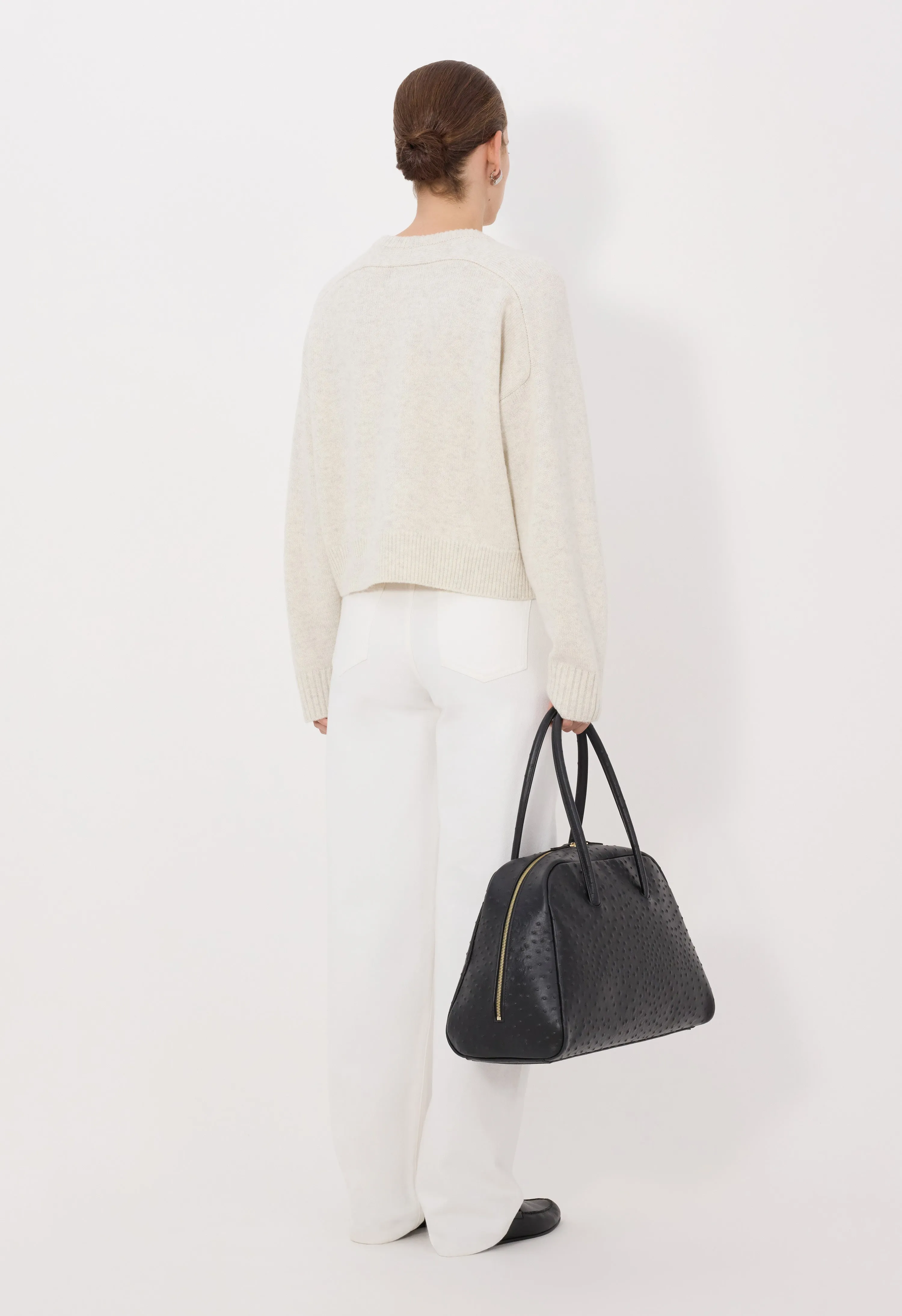 BRUZZI LDS Cropped wool cashmere sweater sold by Loulou De Saison product image thumbnail 5
