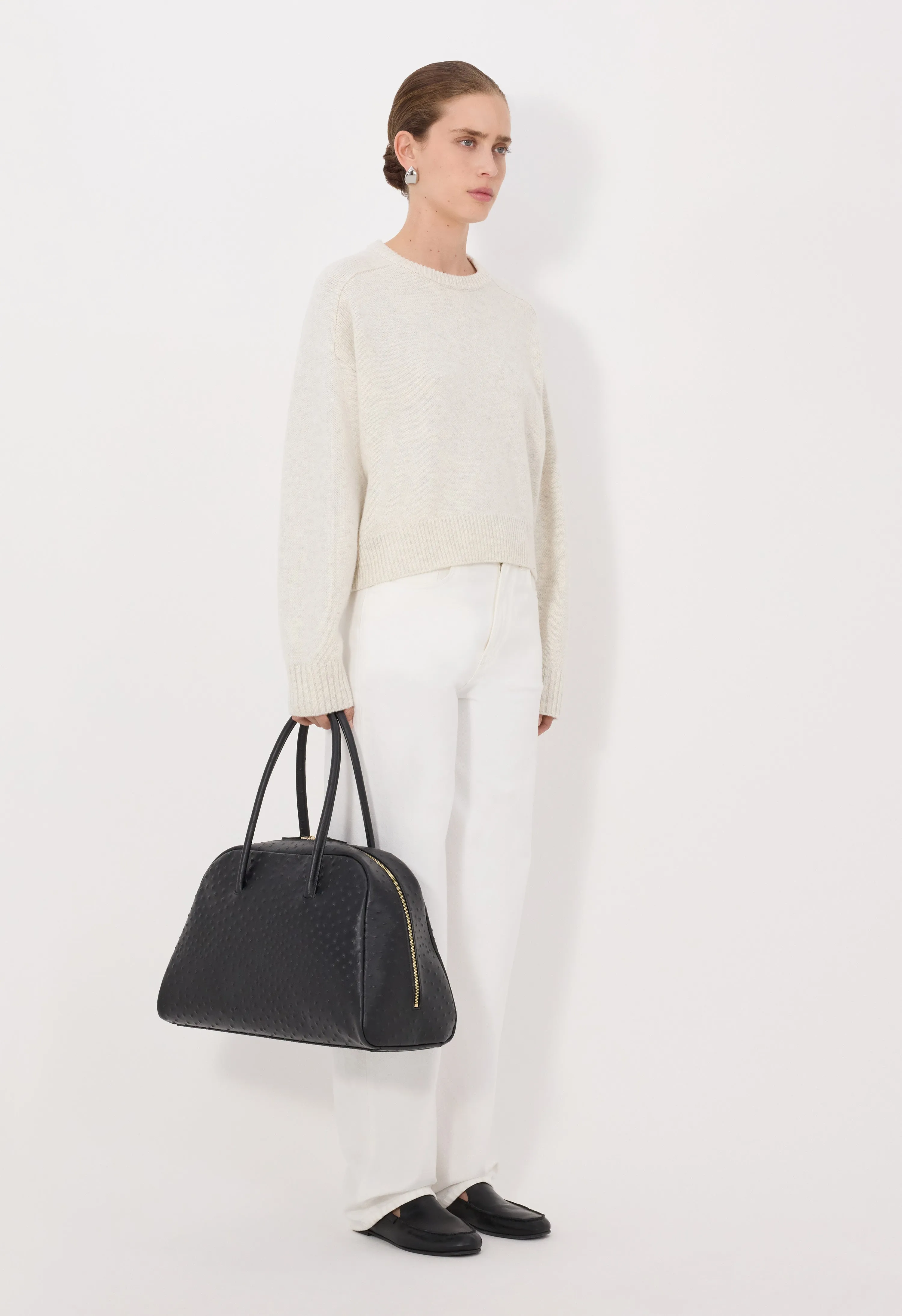 BRUZZI LDS Cropped wool cashmere sweater sold by Loulou De Saison product image thumbnail 3