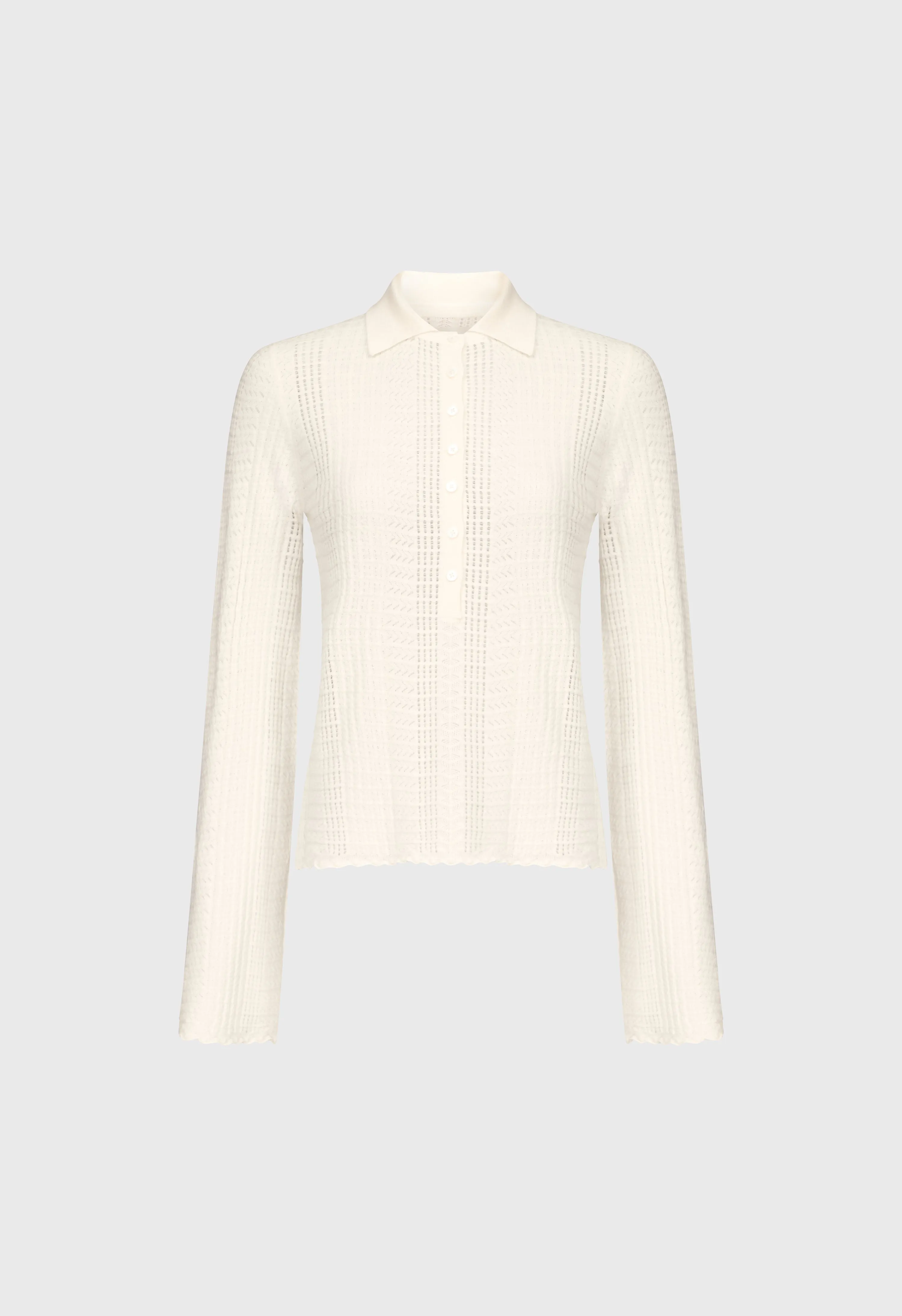 TIHA Polo collar thin sweater sold by Loulou De Saison