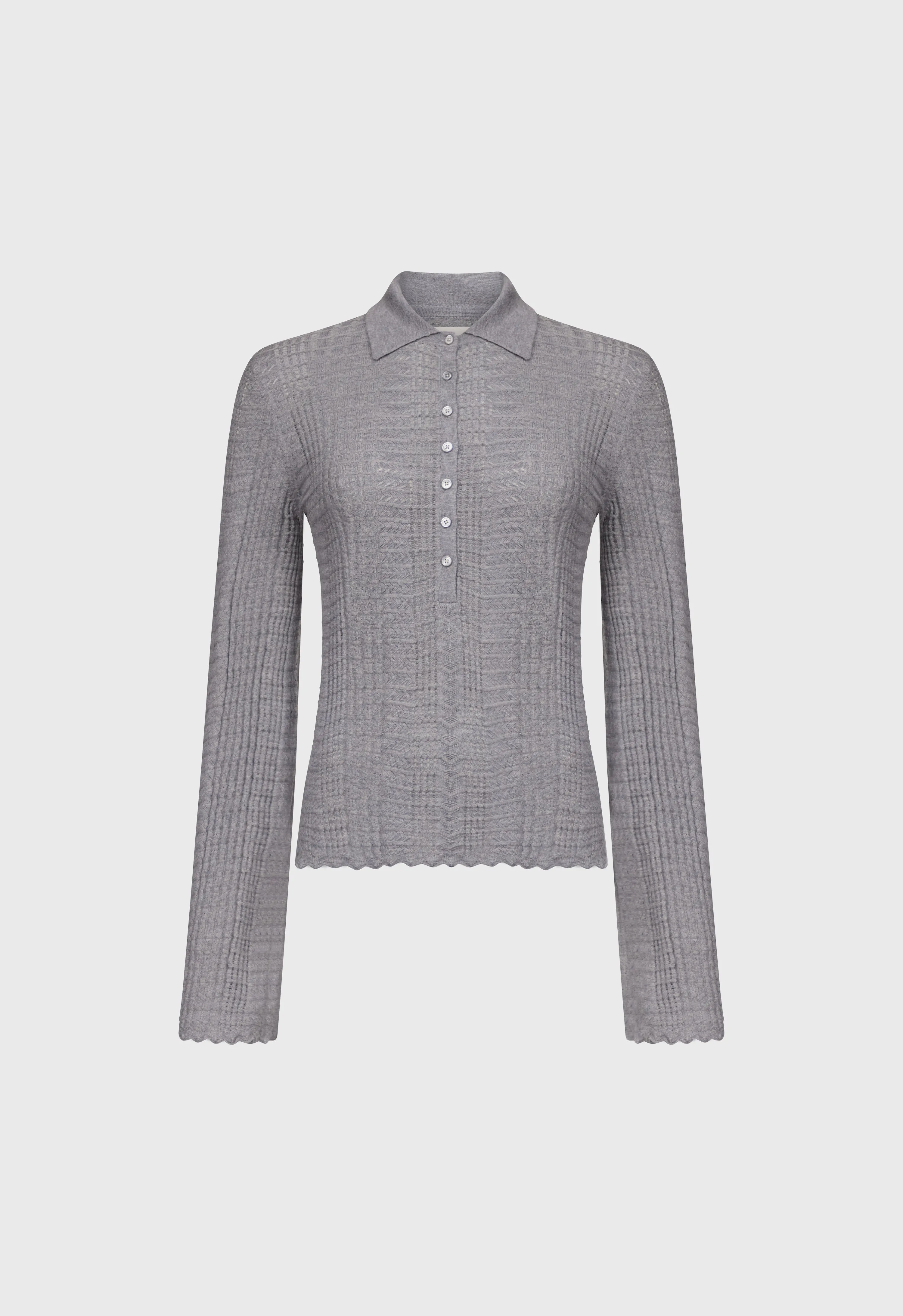 TIHA Polo collar thin sweater sold by Loulou De Saison