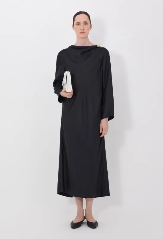 ZOYA Silk twill dress made by Loulou De Saison