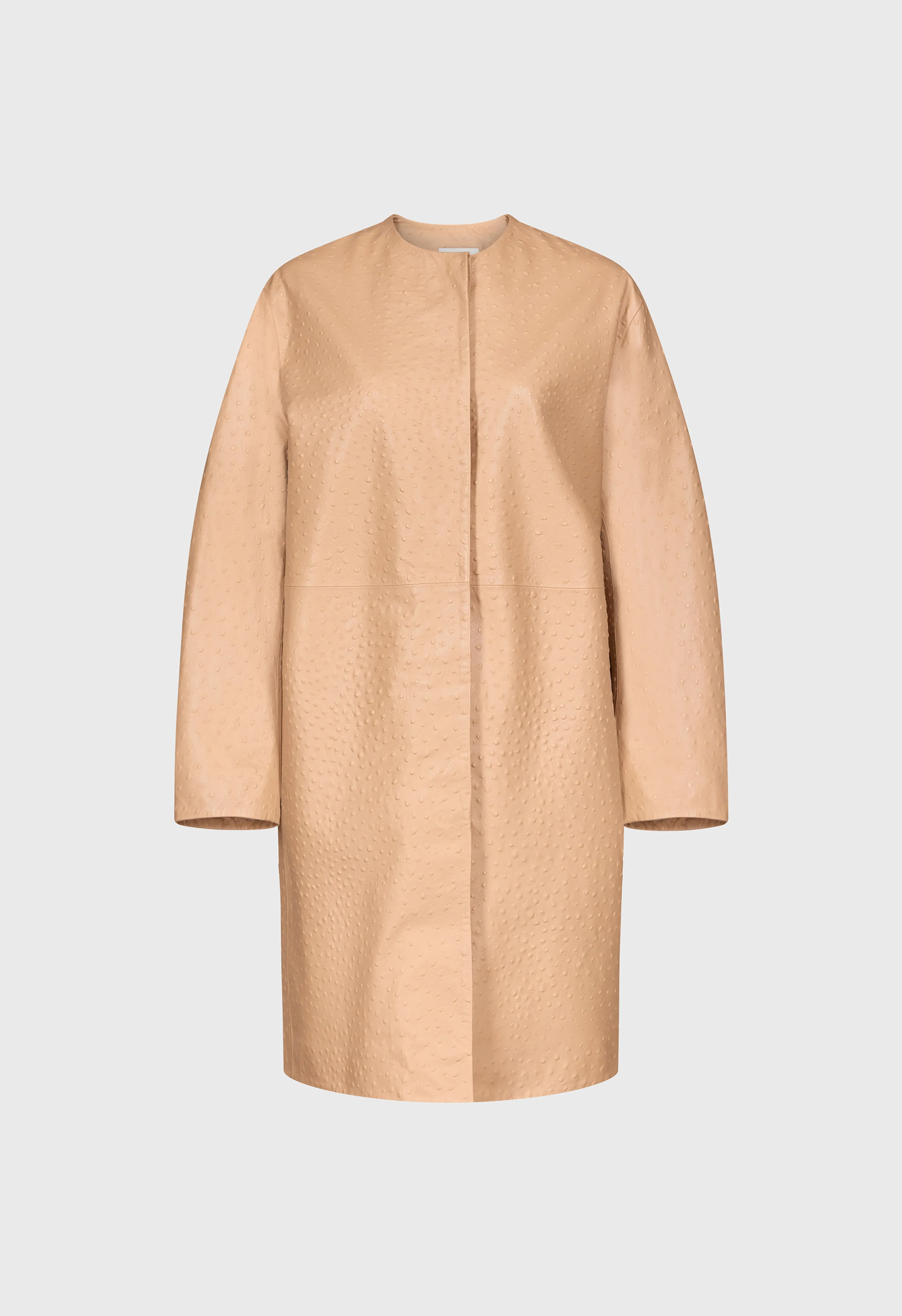 YARI Ostrich-effect leather coat sold by Loulou De Saison product image thumbnail 2