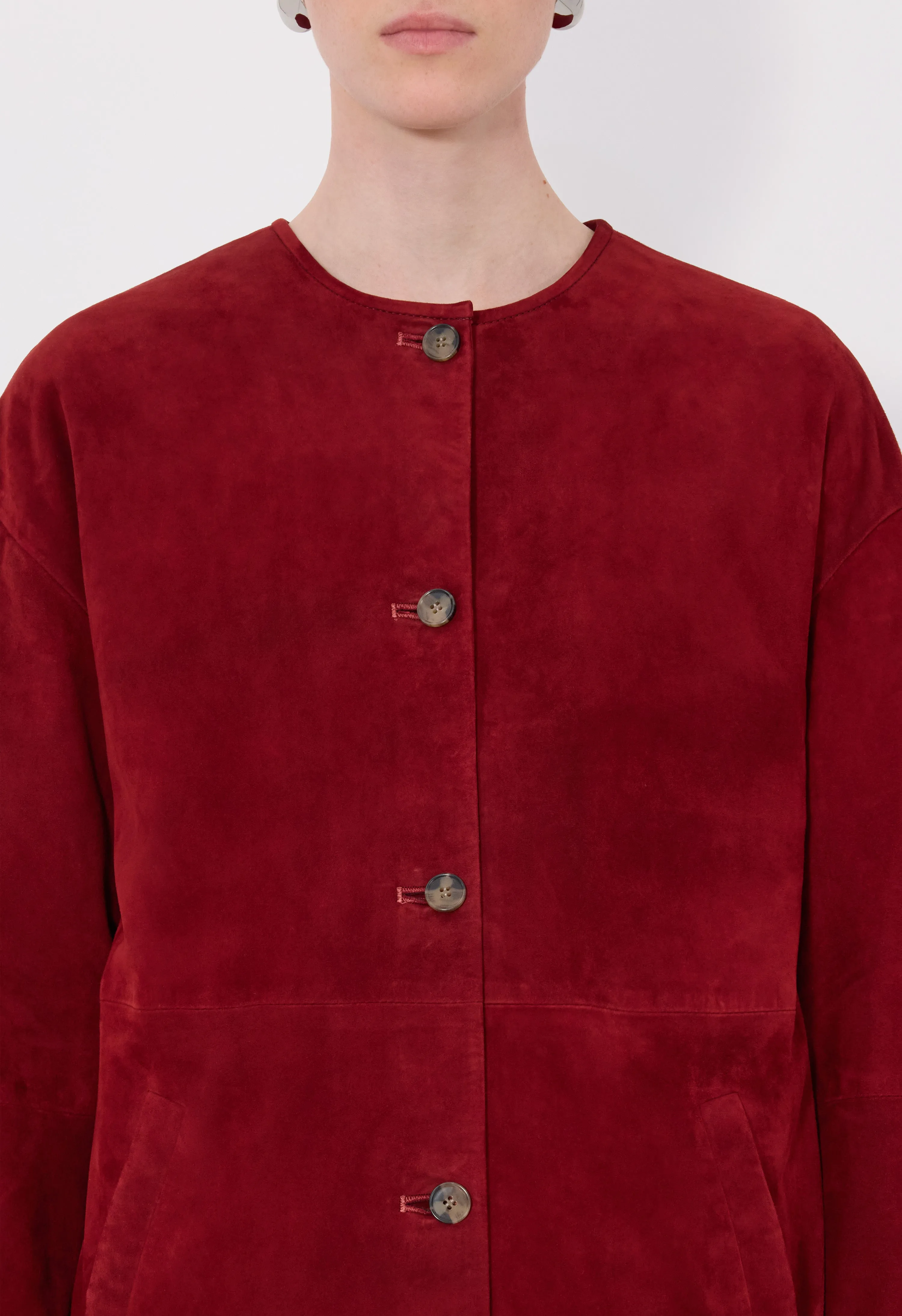 WAREN Oval suede coat sold by Loulou De Saison product image thumbnail 4