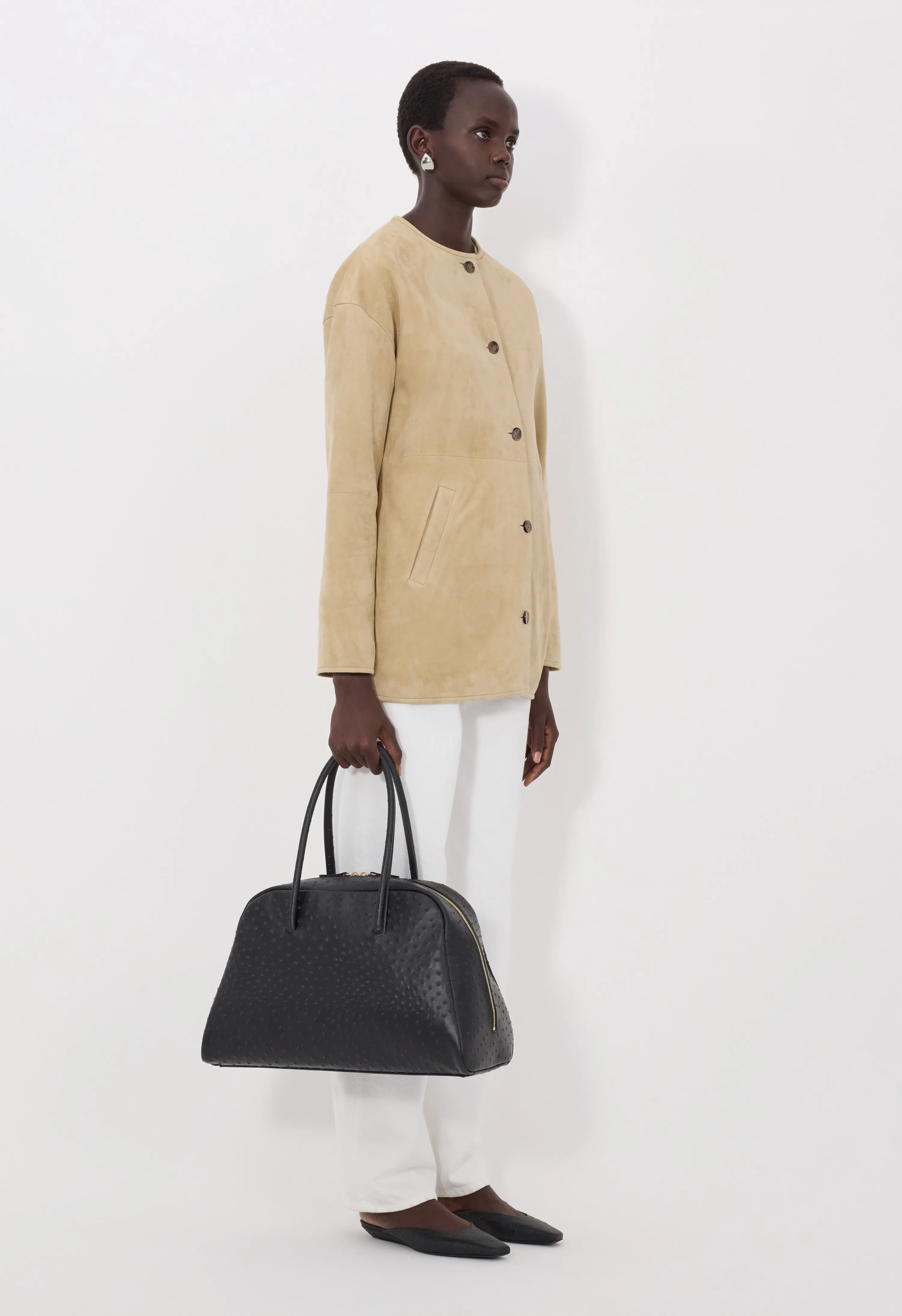 WAREN Oval suede coat sold by Loulou De Saison product image thumbnail 3