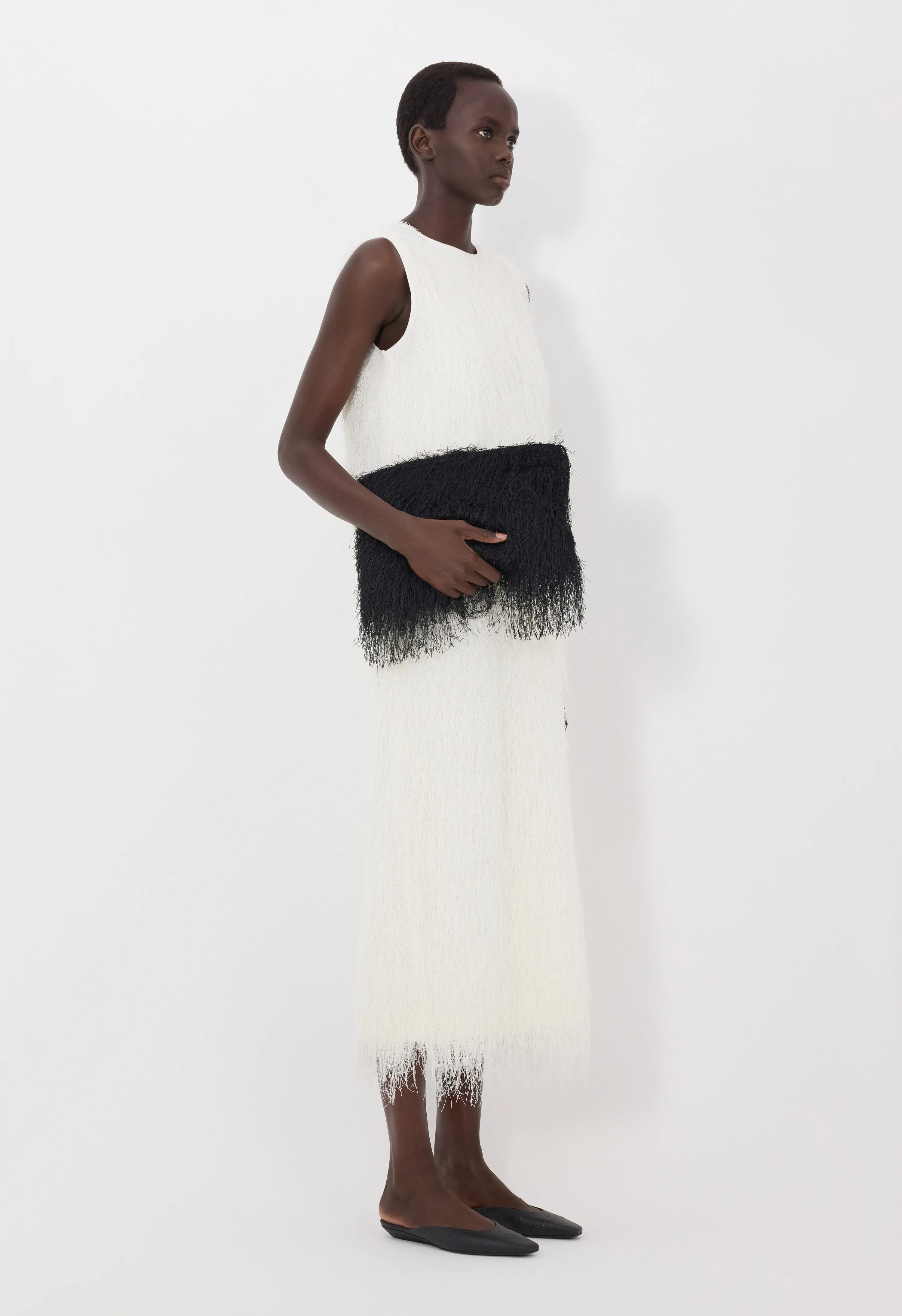 TIWA Maxi fringed dress sold by Loulou De Saison product image thumbnail 3