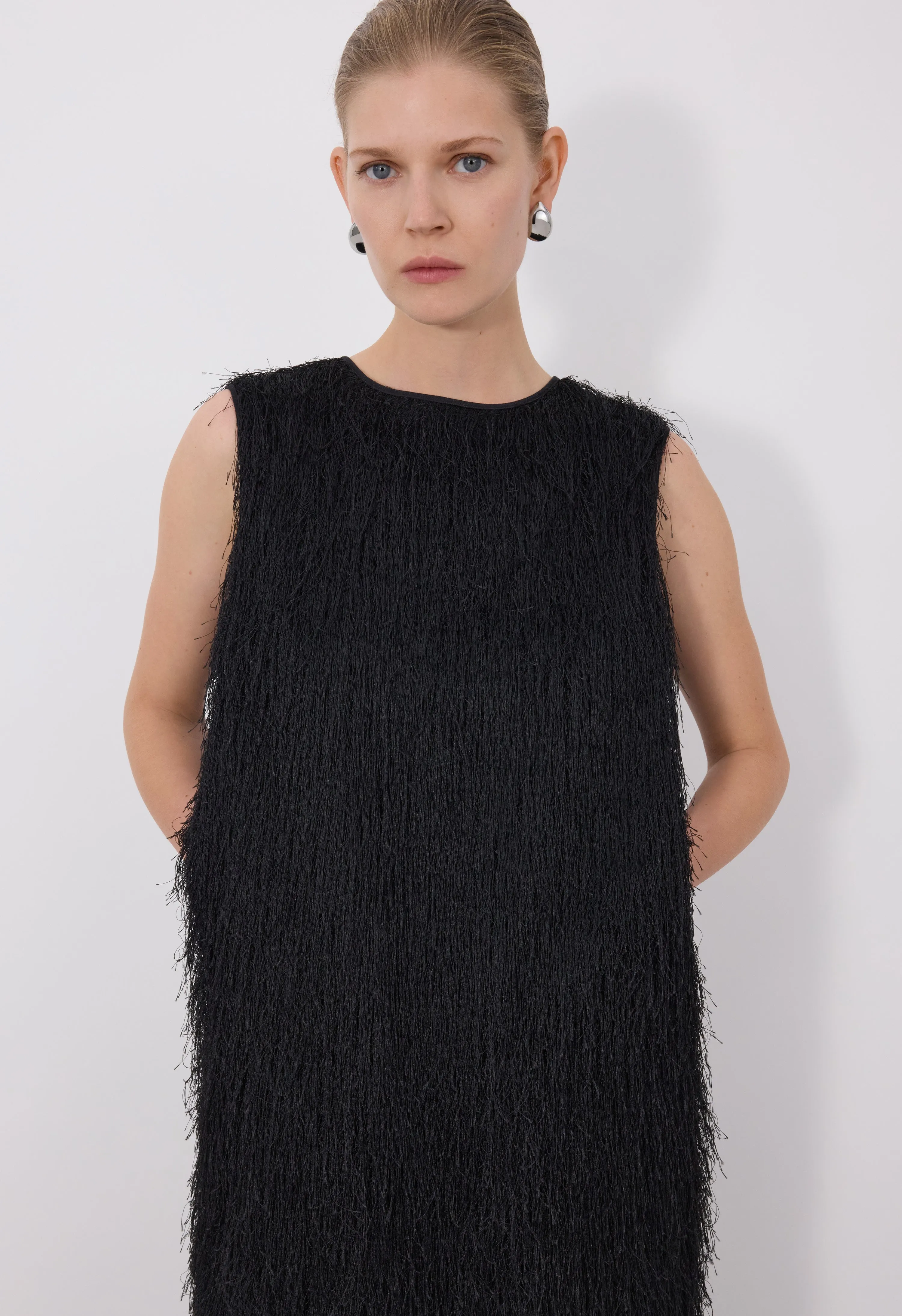 TIWA Maxi fringed dress sold by Loulou De Saison product image thumbnail 4