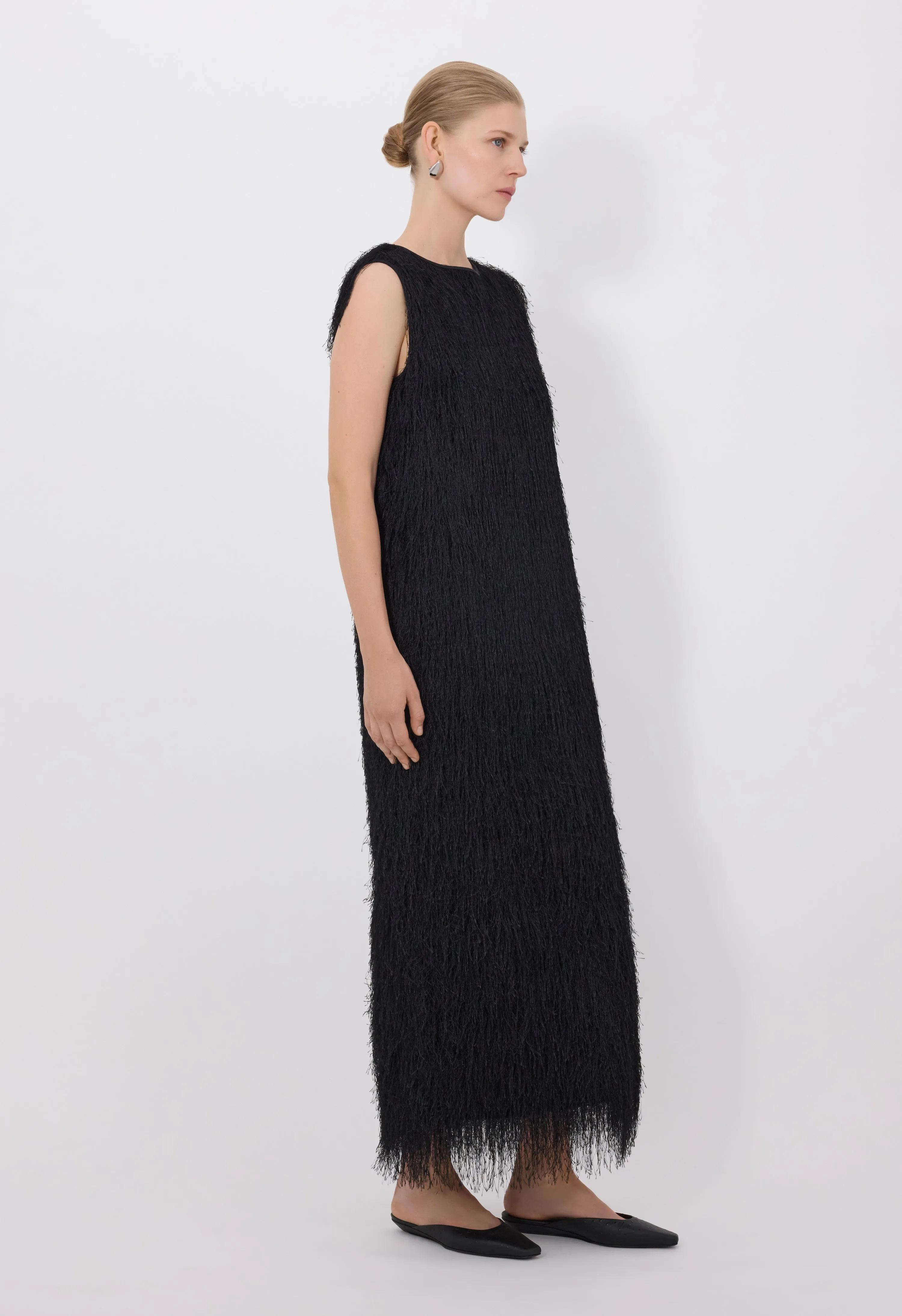 TIWA Maxi fringed dress sold by Loulou De Saison product image thumbnail 3