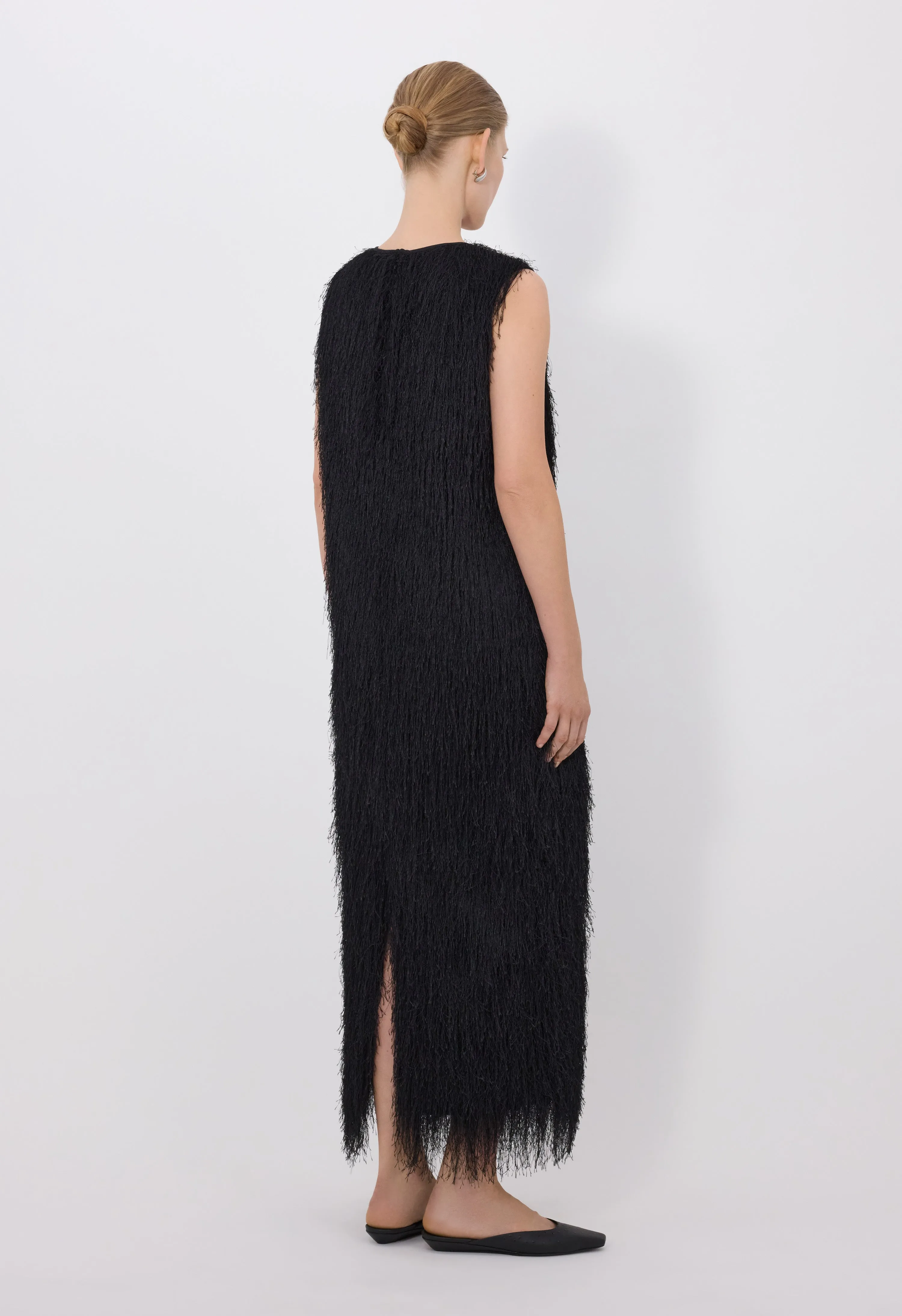 TIWA Maxi fringed dress sold by Loulou De Saison product image thumbnail 5
