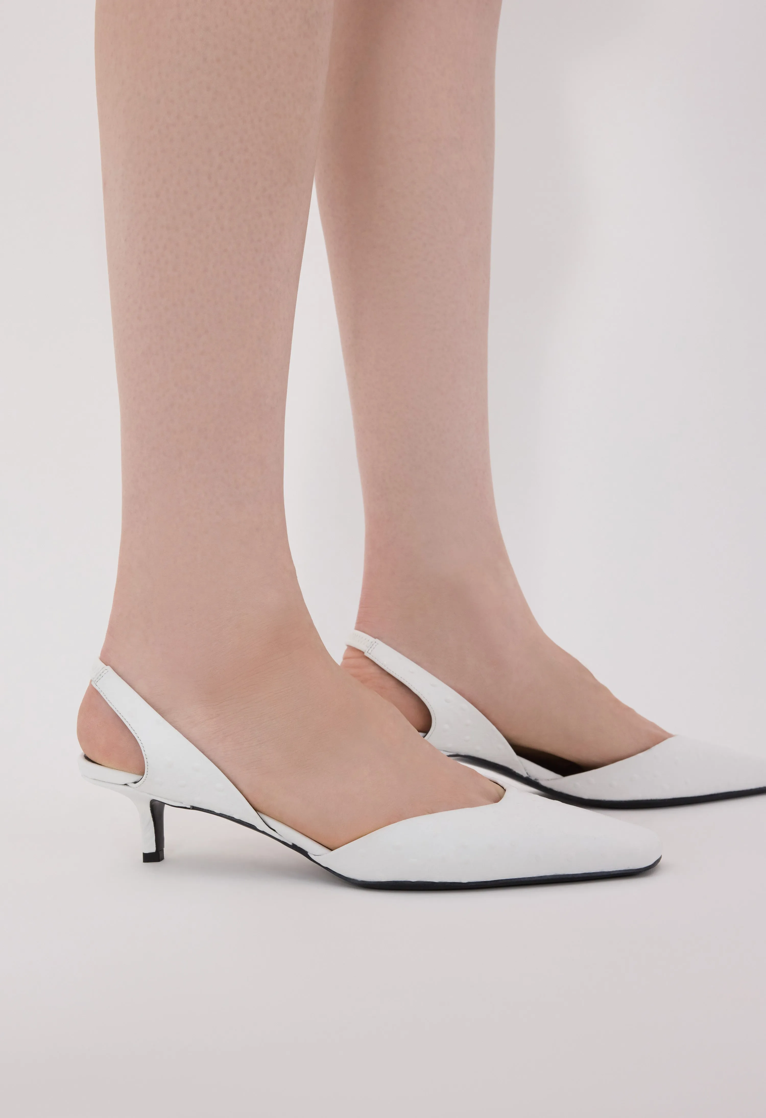 SULLY Ostrich-effect leather slingback shoes sold by Loulou De Saison product image thumbnail 2