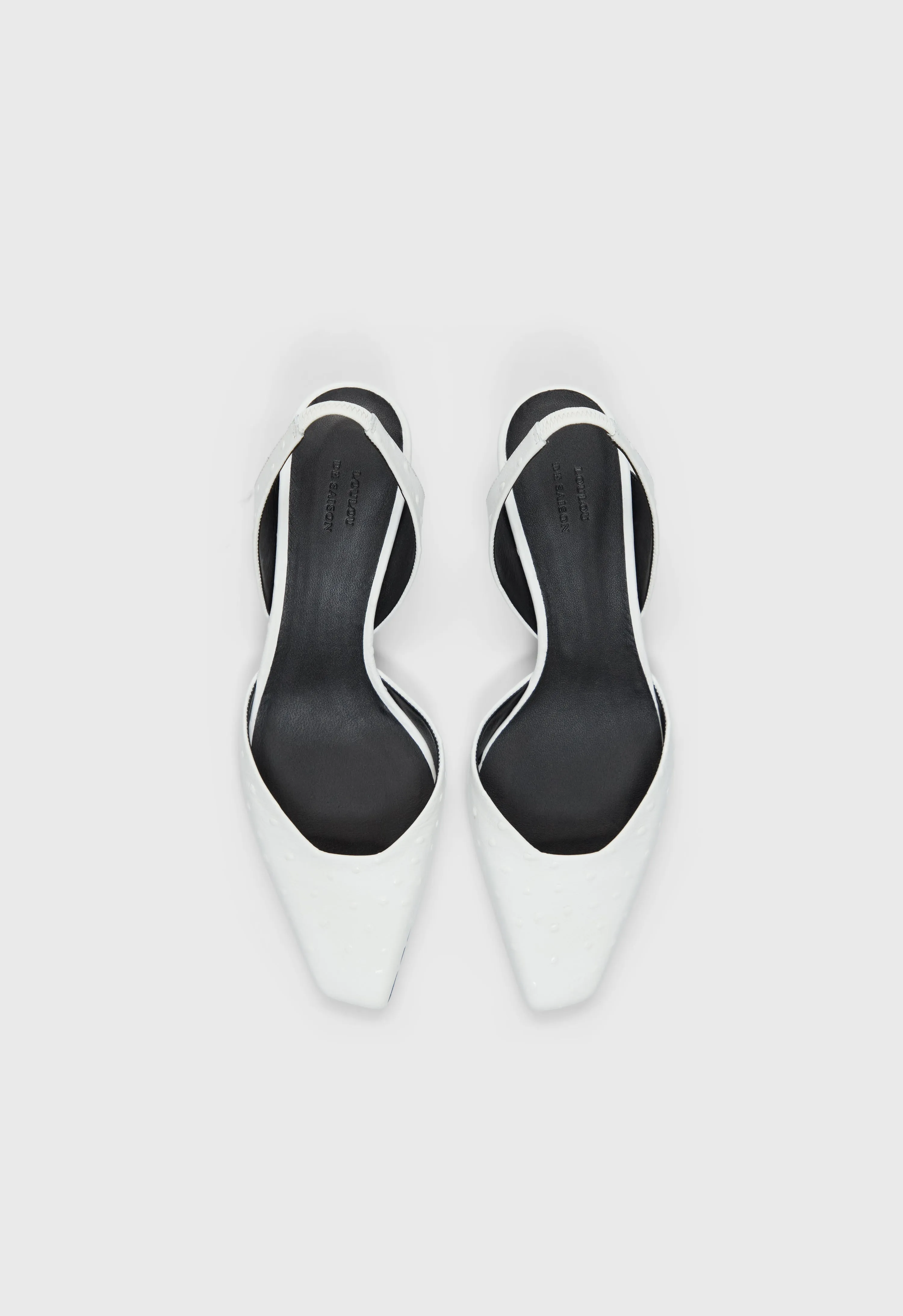 SULLY Ostrich-effect leather slingback shoes sold by Loulou De Saison product image thumbnail 3