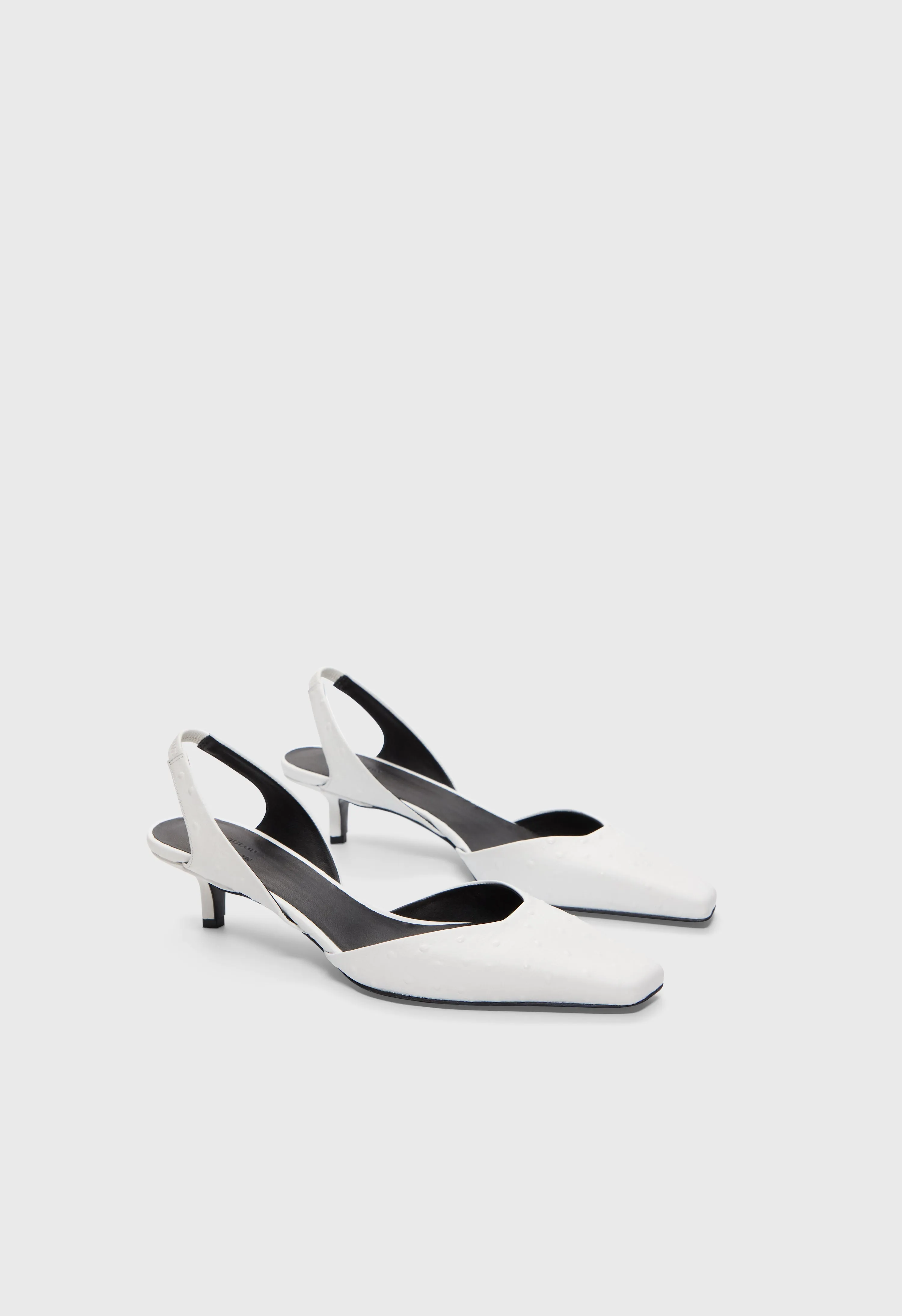 SULLY Ostrich-effect leather slingback shoes sold by Loulou De Saison