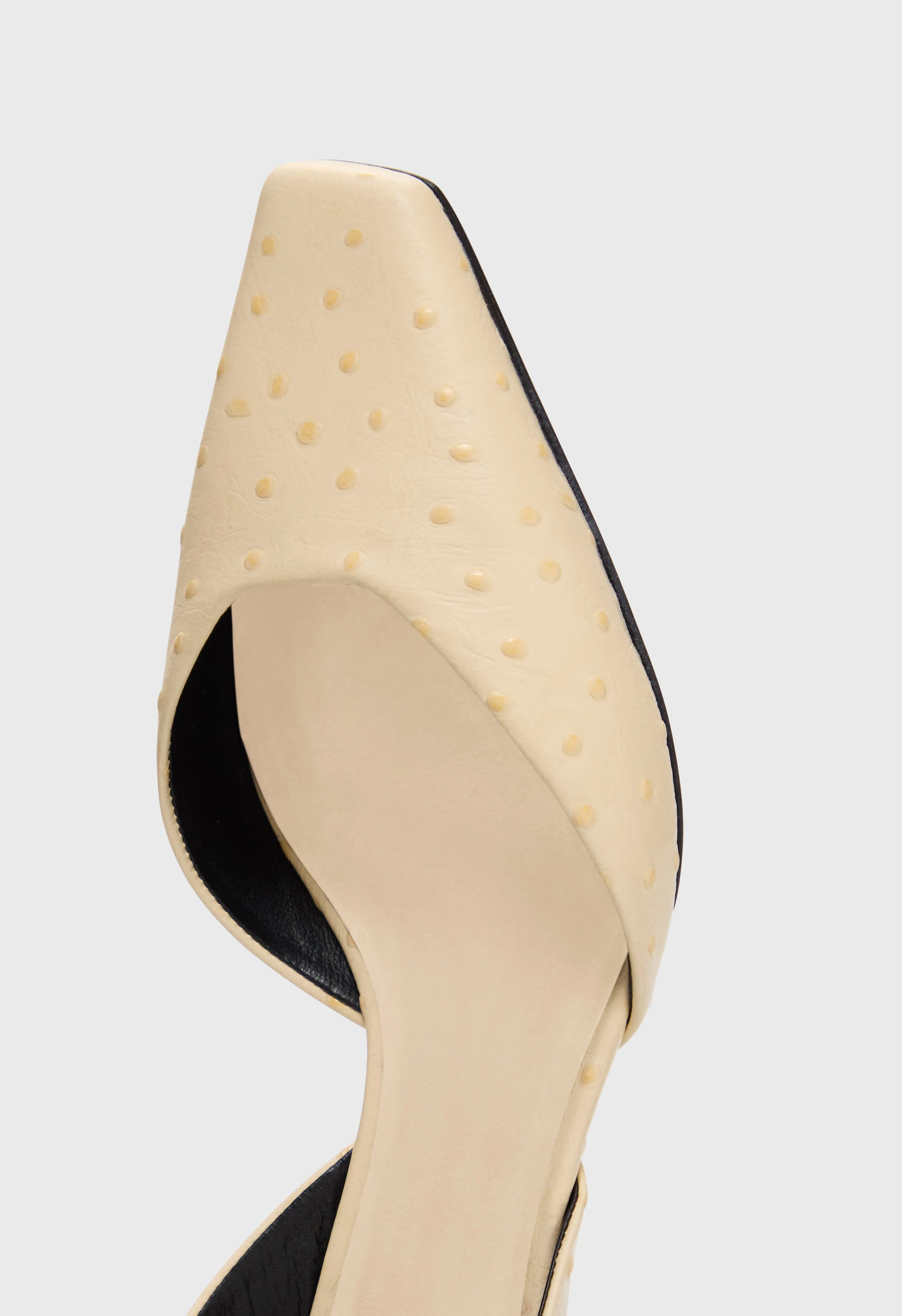 SULLY Ostrich-effect leather slingback shoes sold by Loulou De Saison product image thumbnail 4