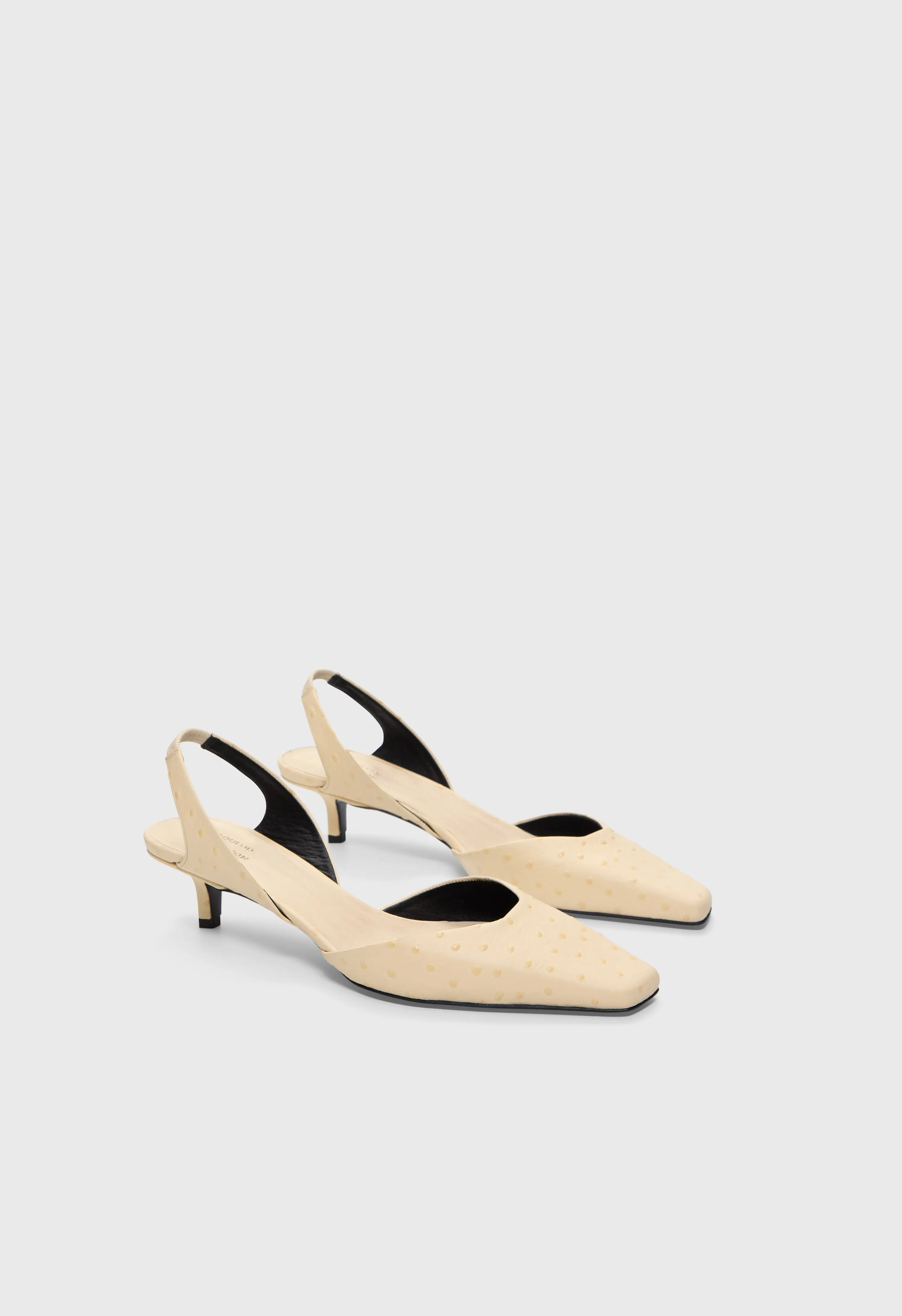 SULLY Ostrich-effect leather slingback shoes sold by Loulou De Saison