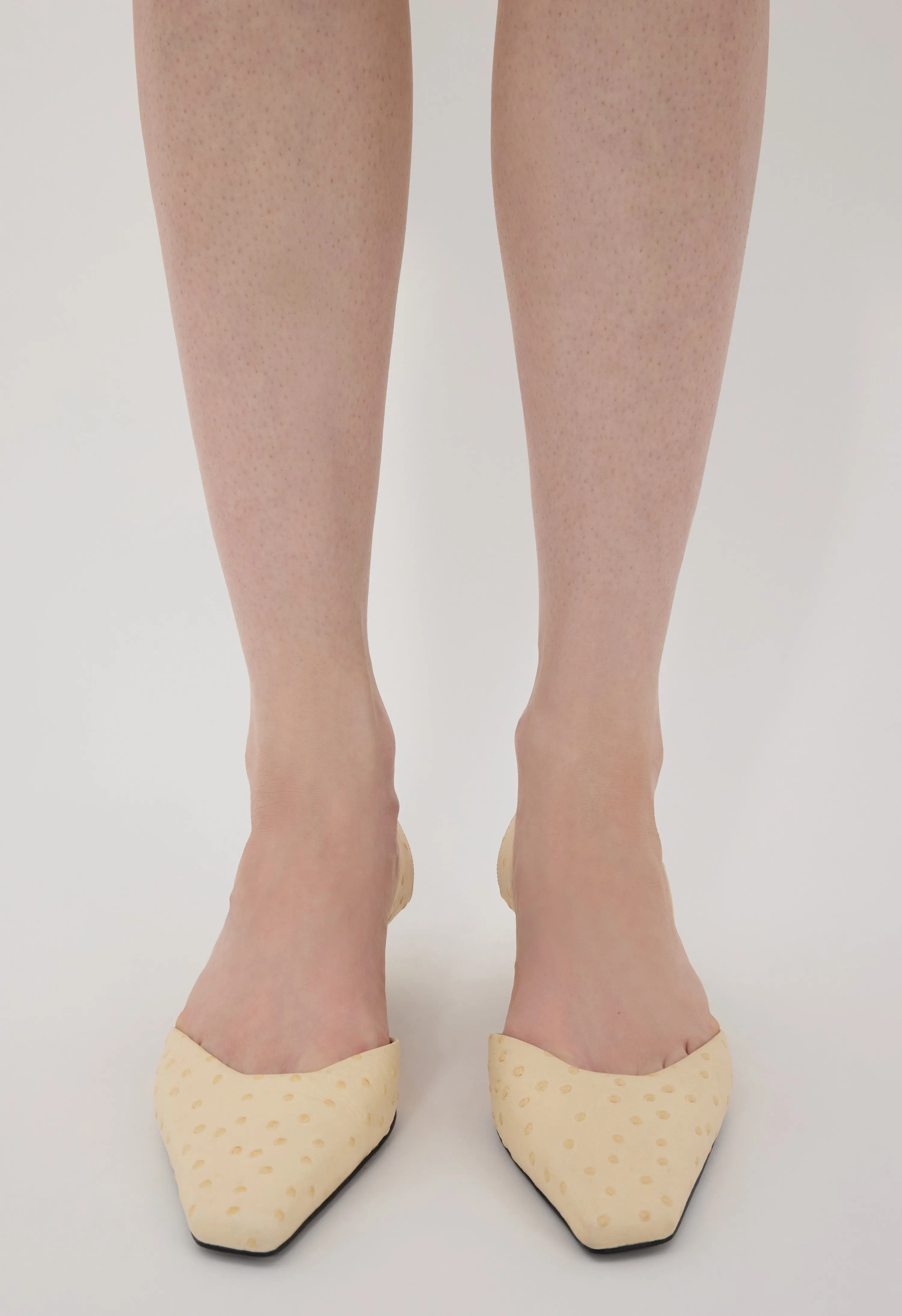 SULLY Ostrich-effect leather slingback shoes sold by Loulou De Saison product image thumbnail 2