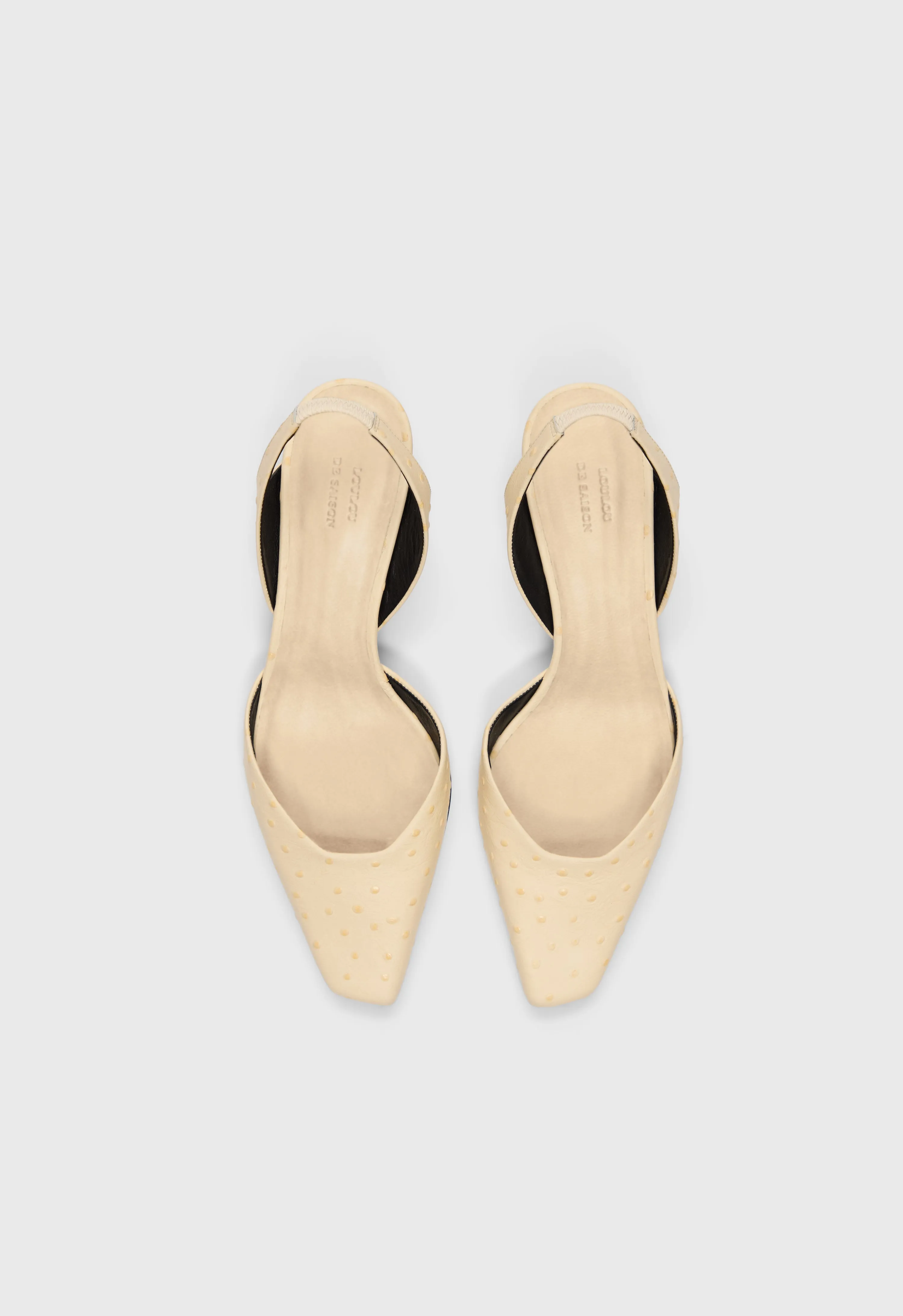 SULLY Ostrich-effect leather slingback shoes sold by Loulou De Saison product image thumbnail 3