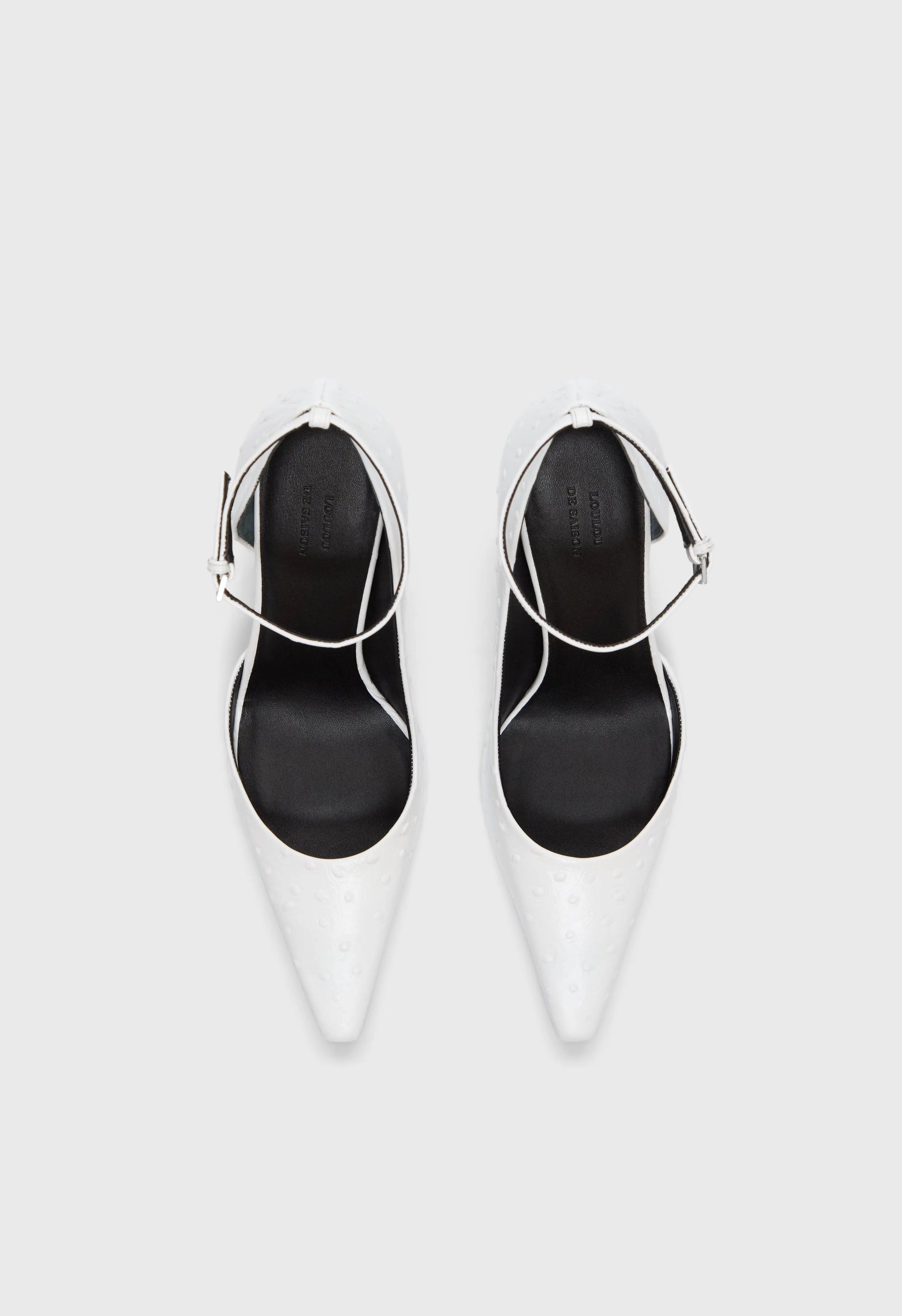 SCALA Ostrich-effect leather pumps sold by Loulou De Saison product image thumbnail 3