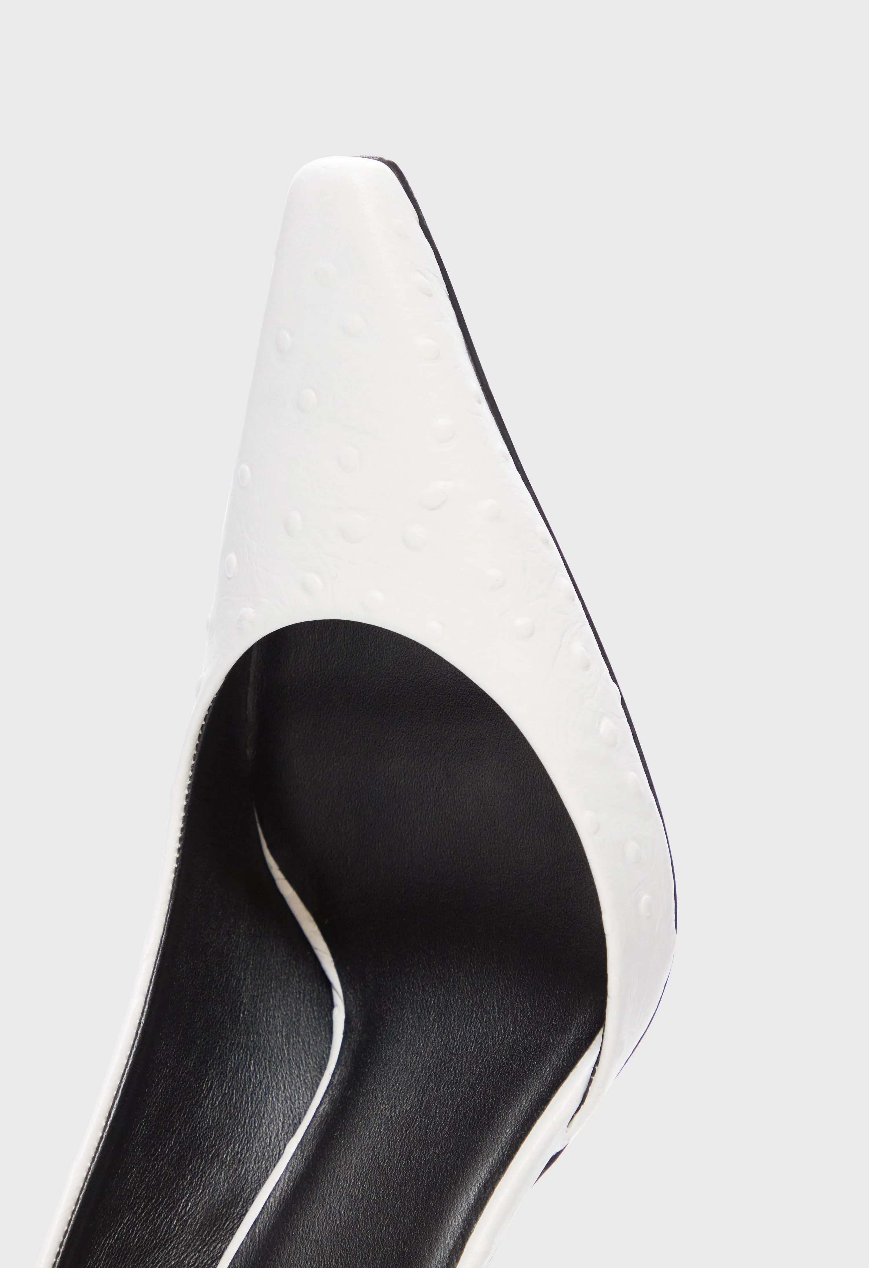 SCALA Ostrich-effect leather pumps sold by Loulou De Saison product image thumbnail 4