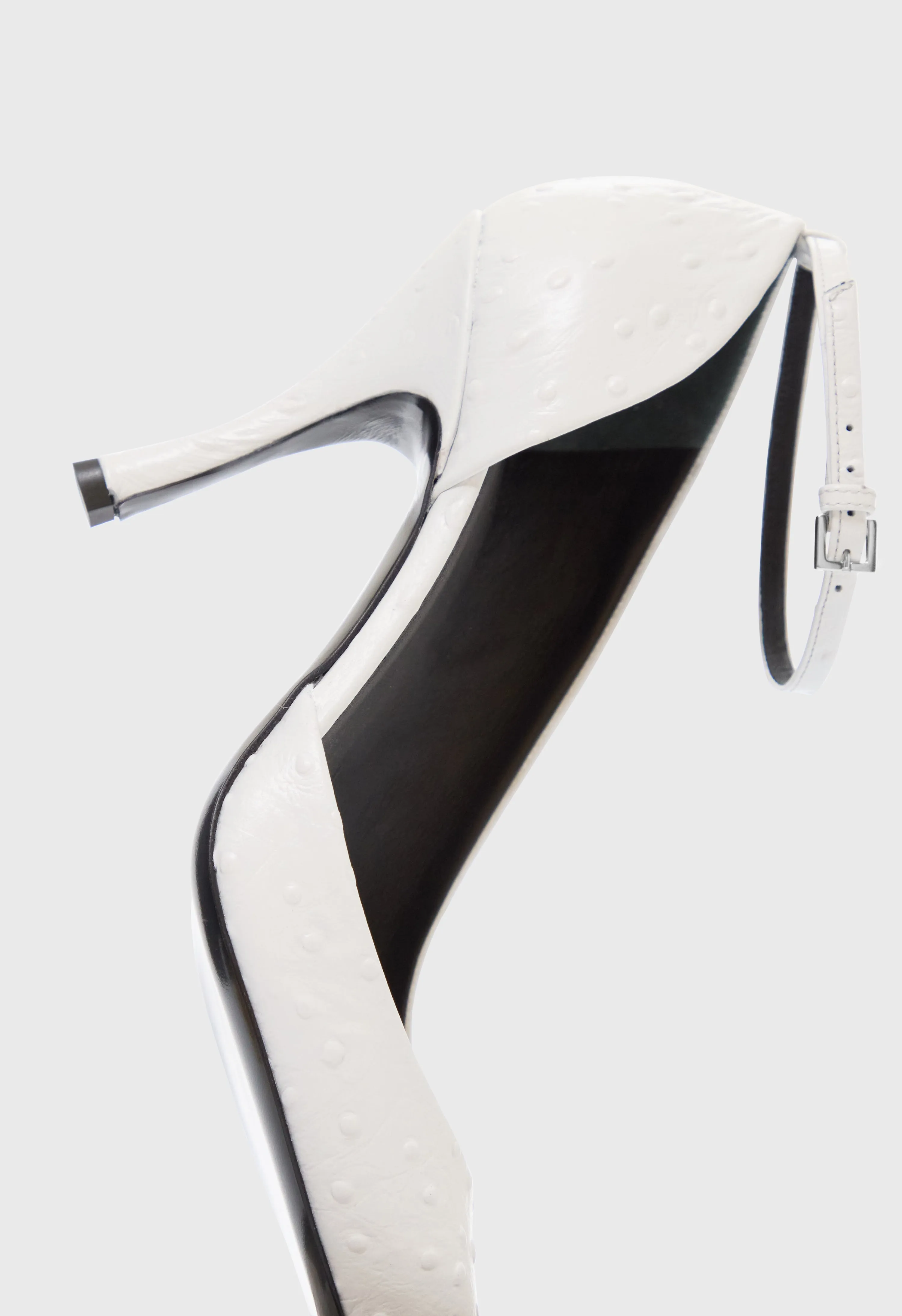 SCALA Ostrich-effect leather pumps sold by Loulou De Saison product image thumbnail 5