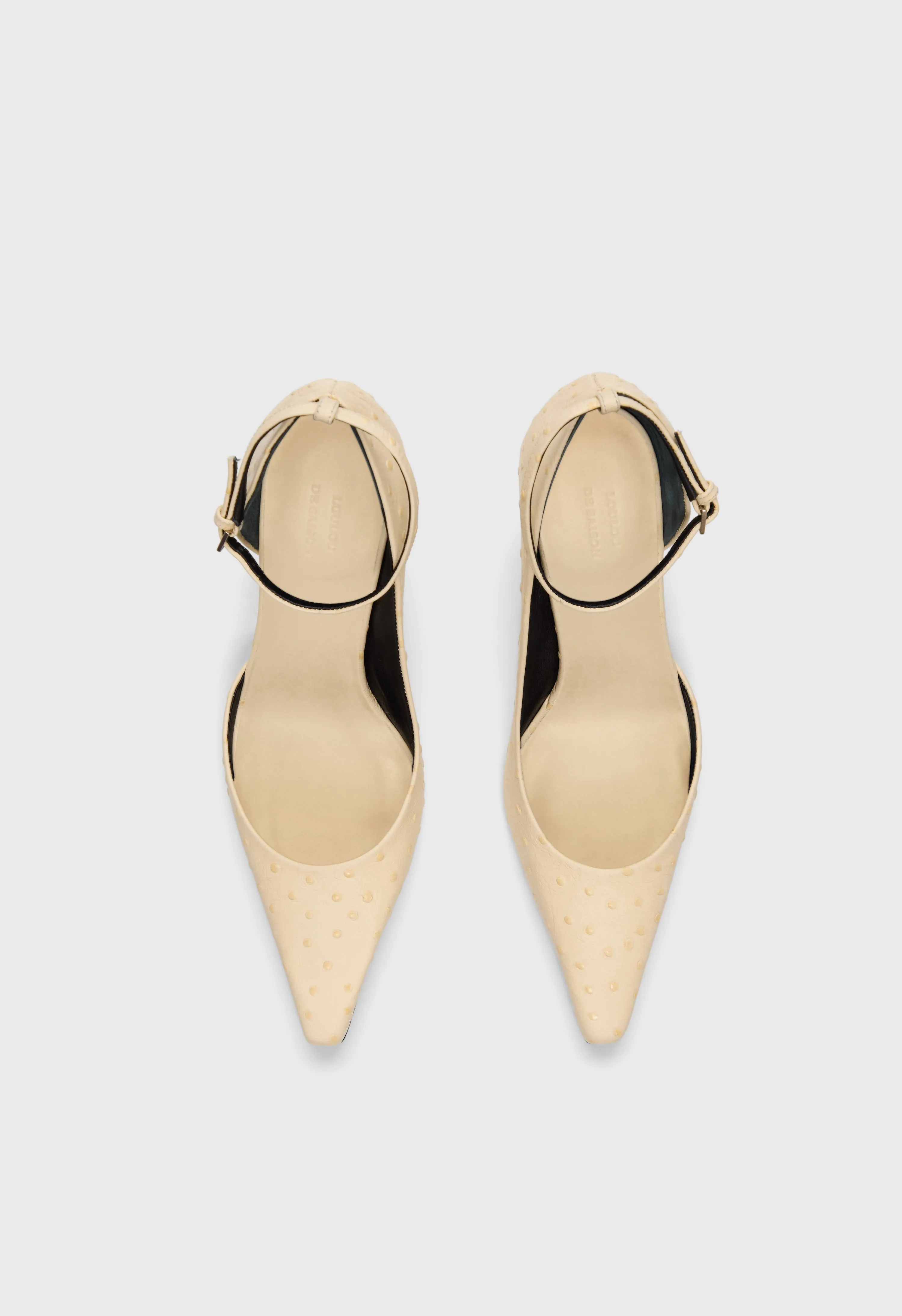 SCALA Ostrich-effect leather pumps sold by Loulou De Saison product image thumbnail 3
