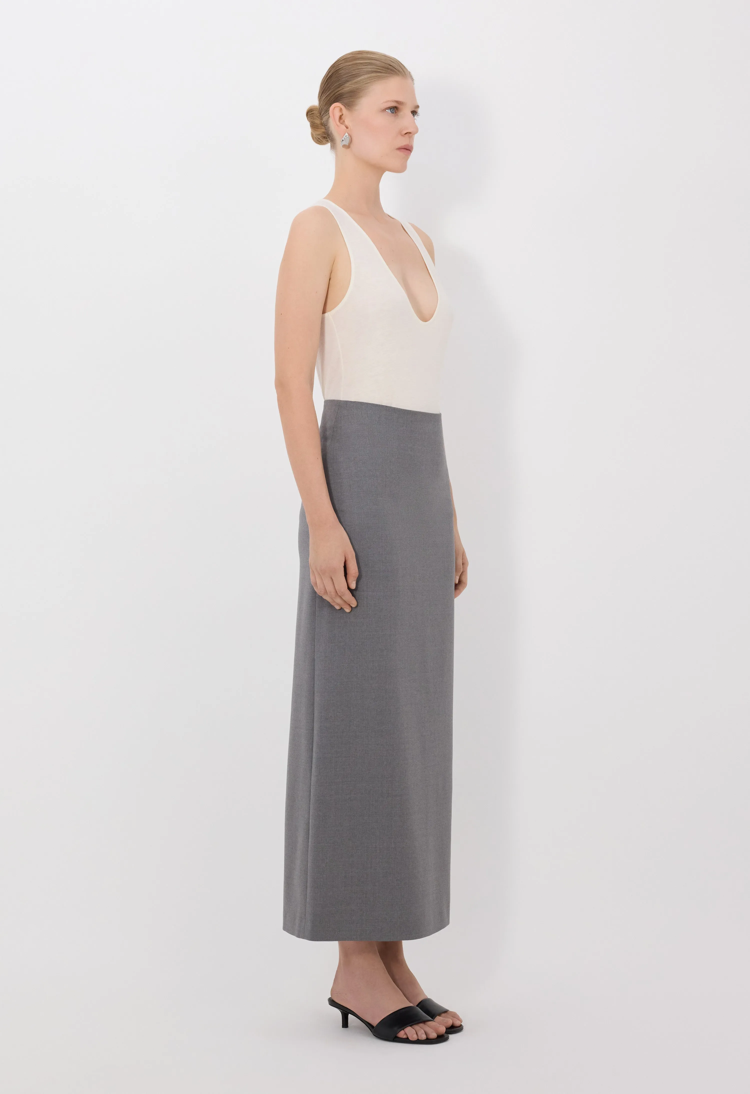 SAMOS LDS Grain de poudre long skirt sold by Loulou De Saison product image thumbnail 3