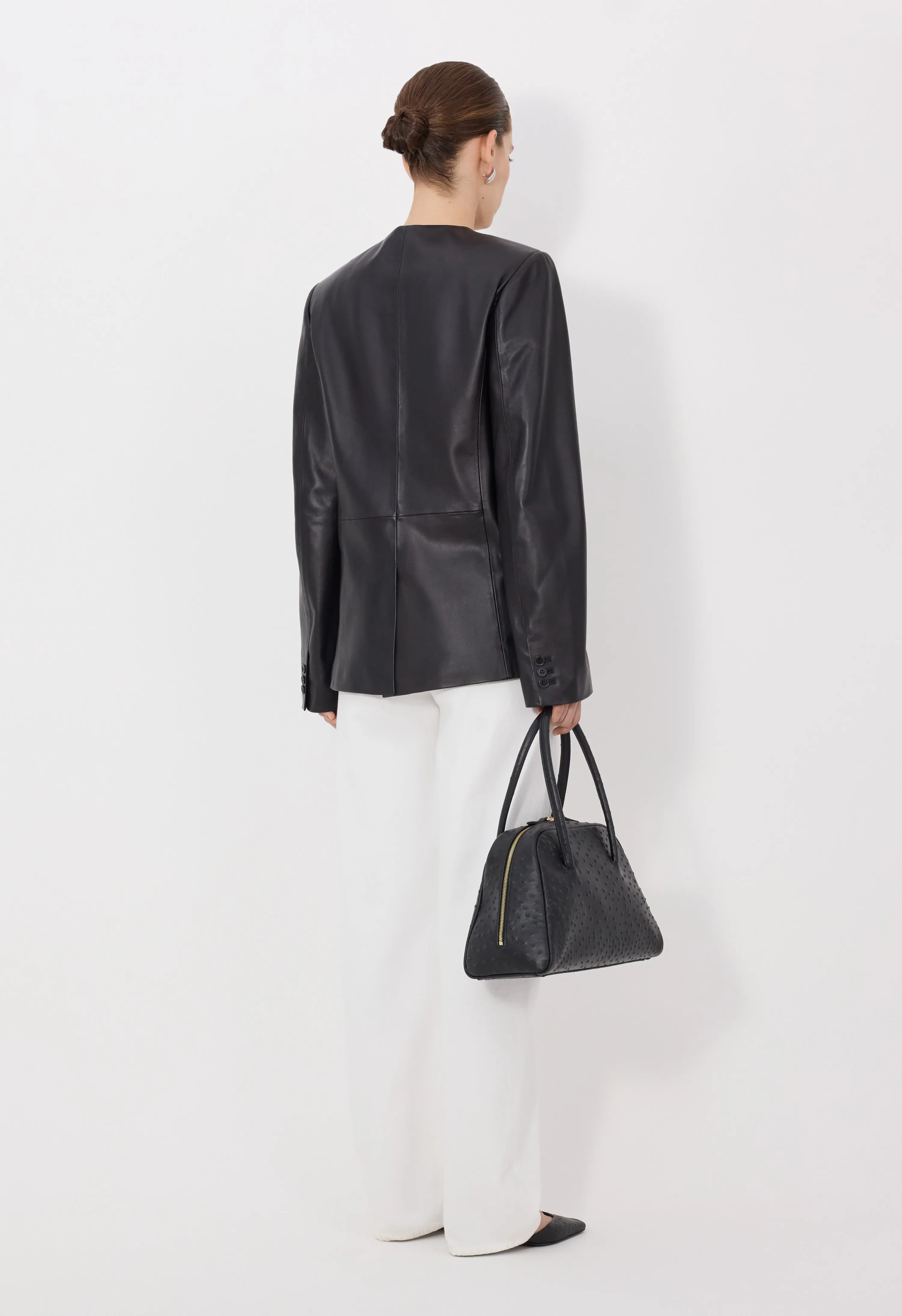 PAOLI Asymmetric leather jacket sold by Loulou De Saison product image thumbnail 5