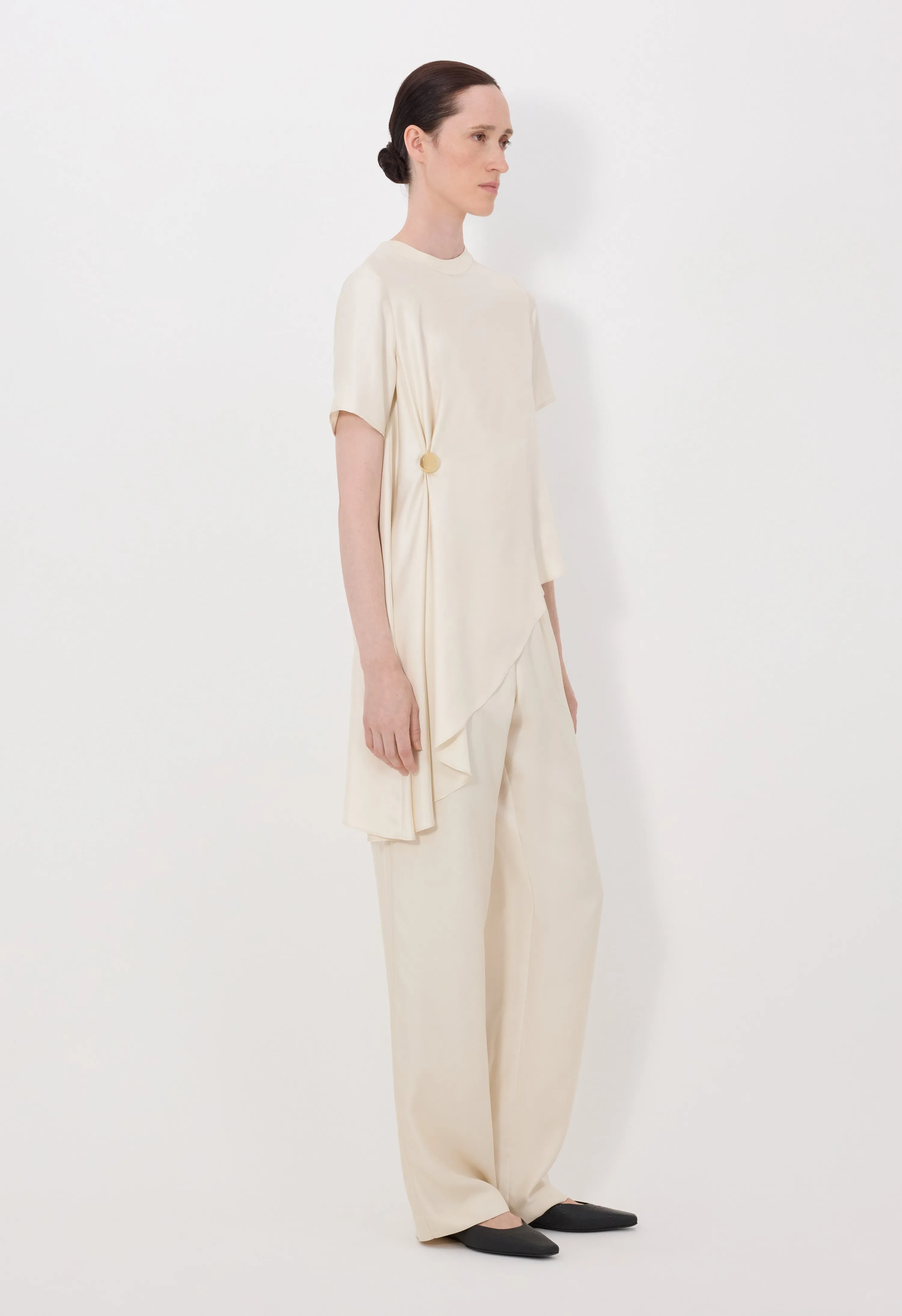 MADEA Asymmetric silk twill top sold by Loulou De Saison product image thumbnail 3