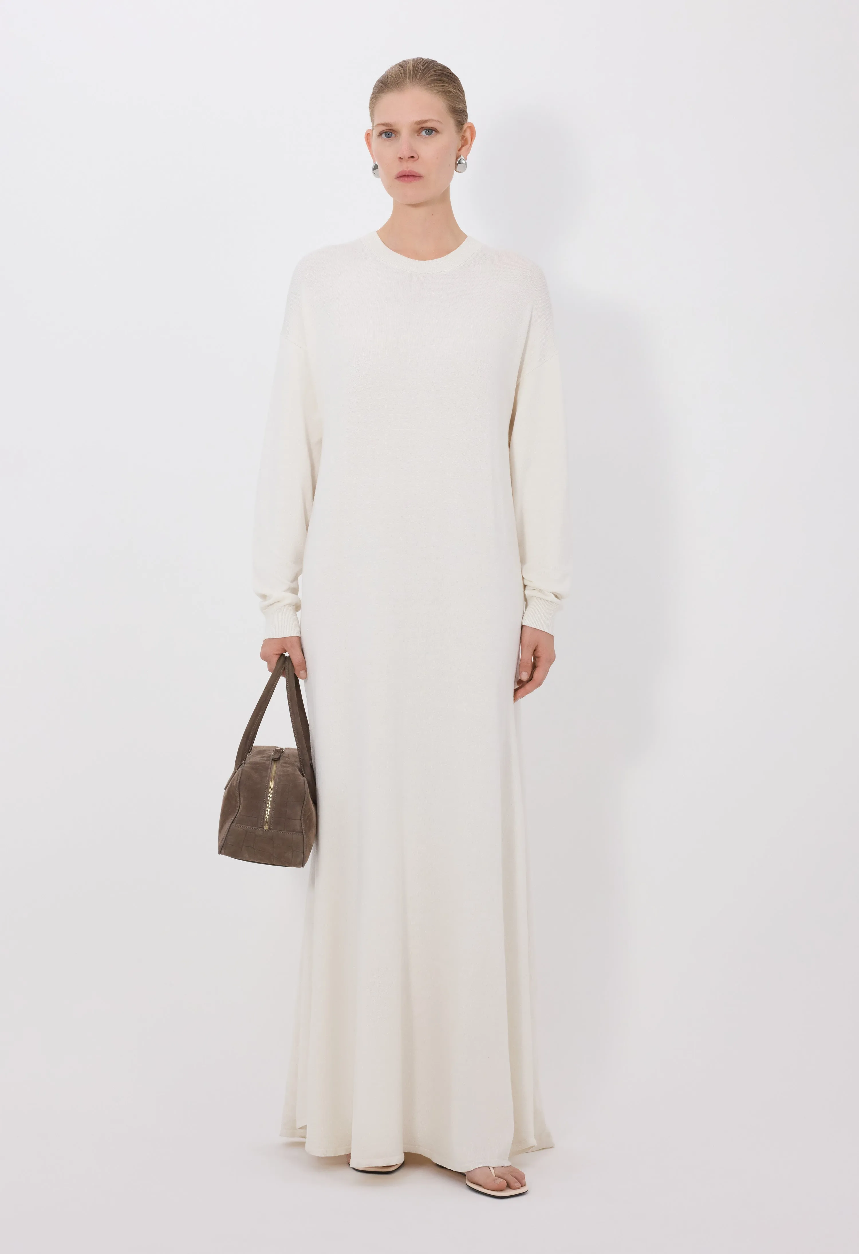 LUCY Silk linen knit maxi dress sold by Loulou De Saison