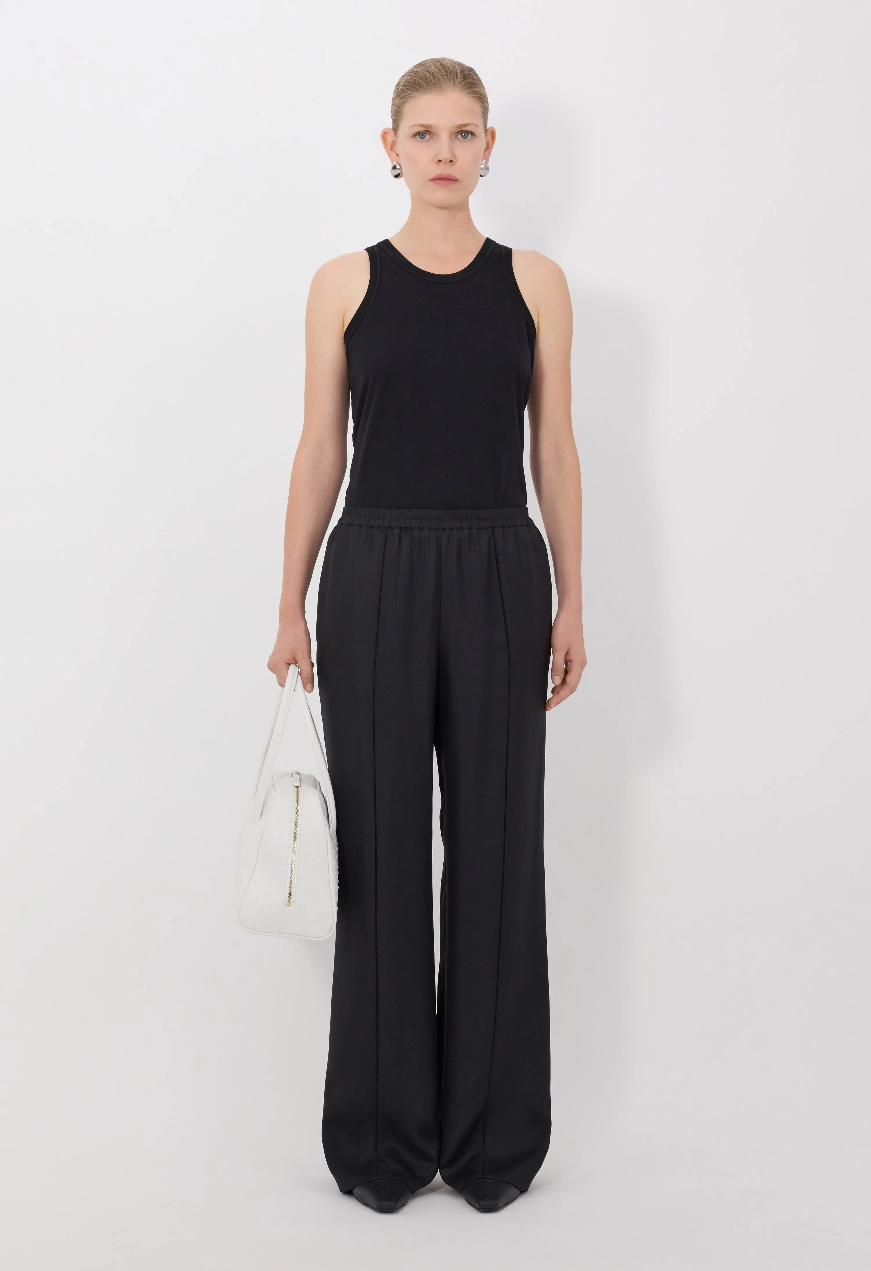 LARS Silk twill trousers sold by Loulou De Saison
