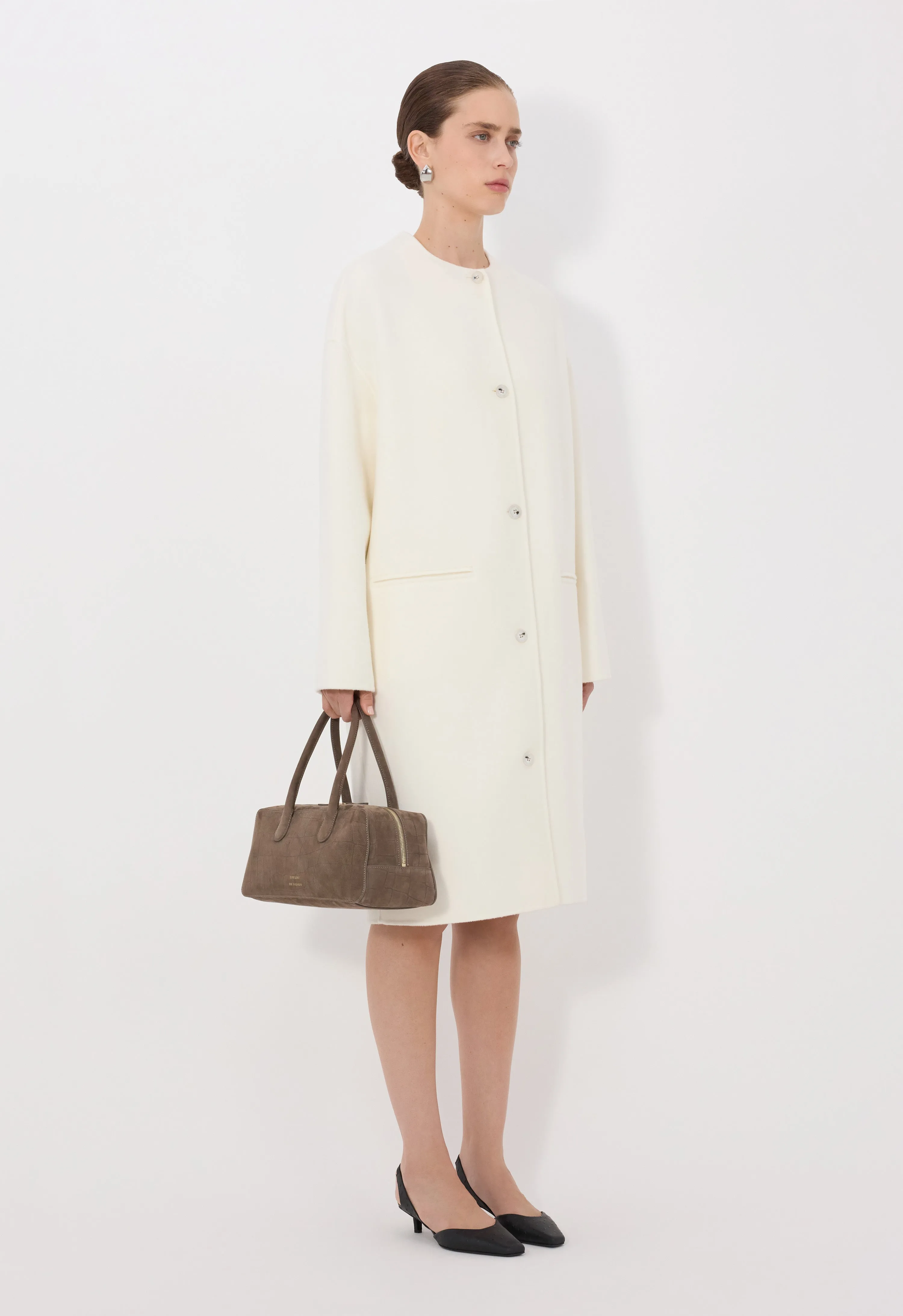 KERRY Wool cashmere drap oval coat sold by Loulou De Saison product image thumbnail 3