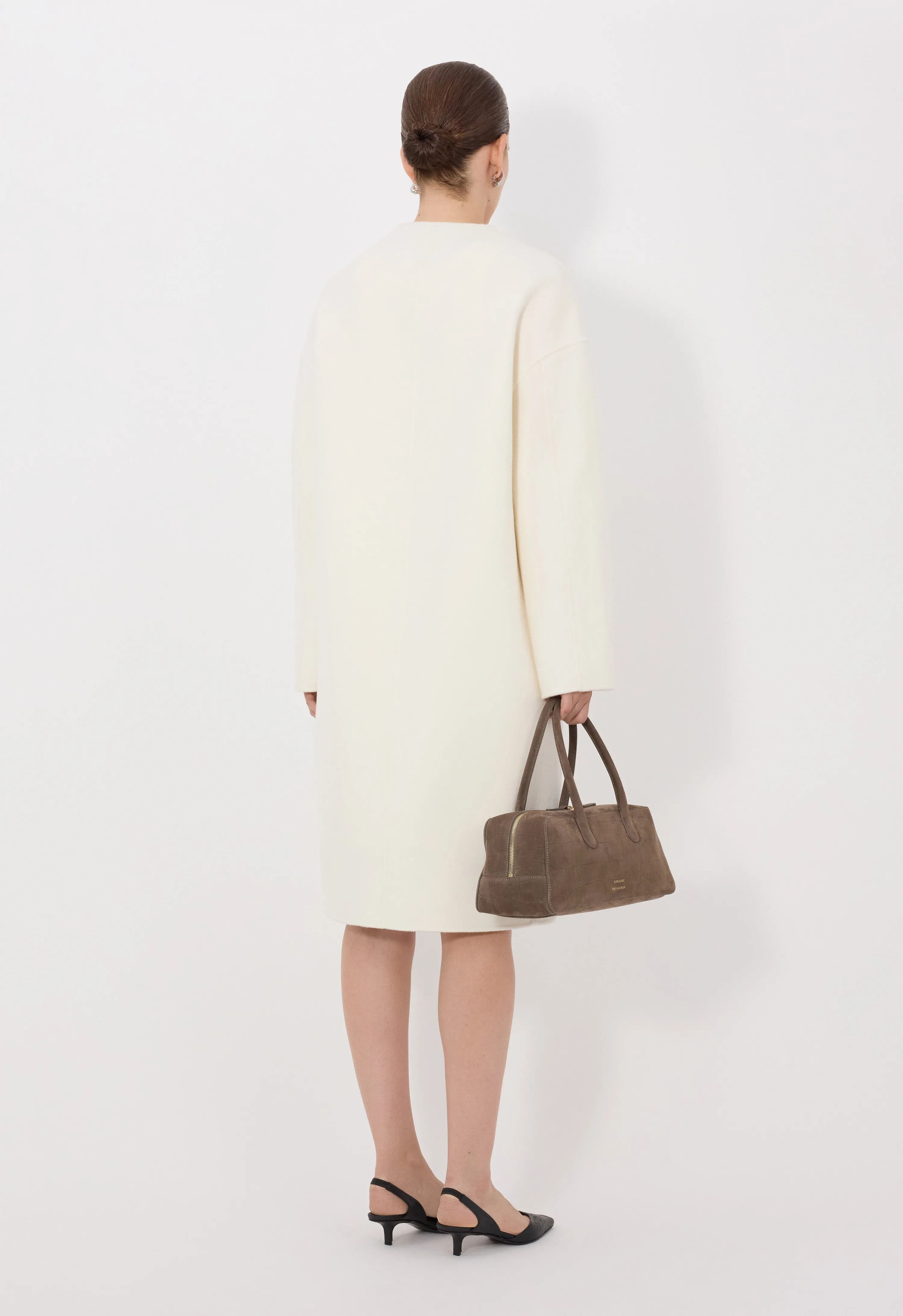 KERRY Wool cashmere drap oval coat sold by Loulou De Saison product image thumbnail 5
