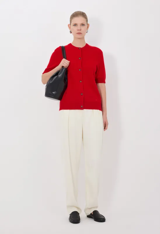 JODI Short sleeve cashmere cardigan sold by Loulou De Saison