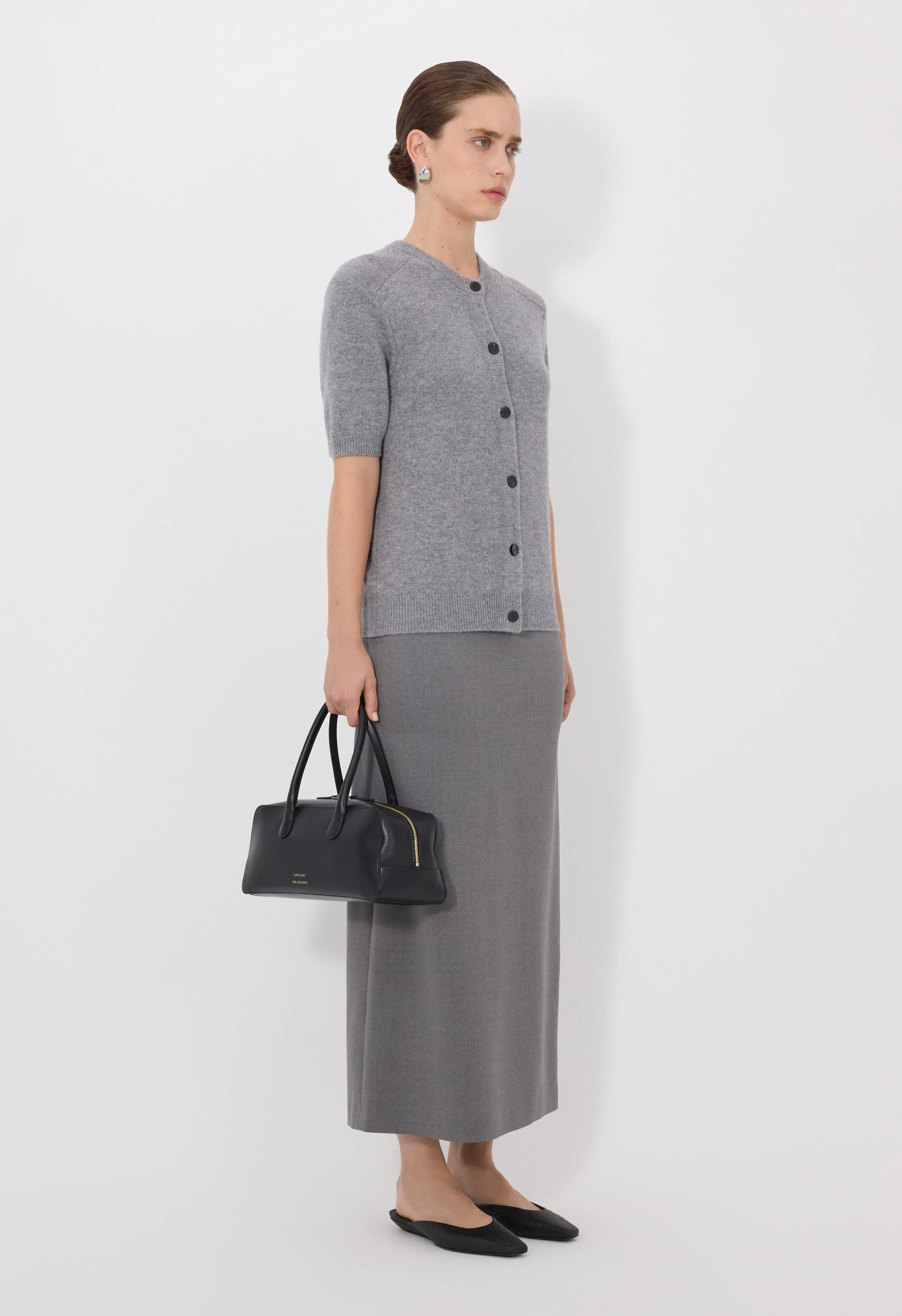 JODI Short sleeve cashmere cardigan sold by Loulou De Saison product image thumbnail 3