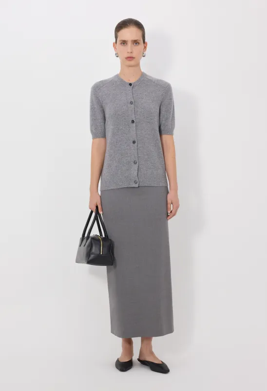 JODI Short sleeve cashmere cardigan sold by Loulou De Saison