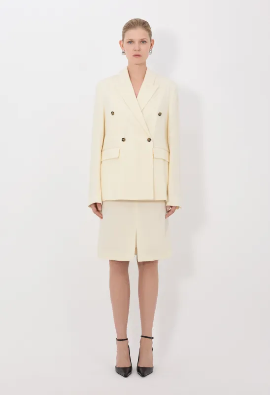 HORN LDS Wool blend double breasted jacket sold by Loulou De Saison