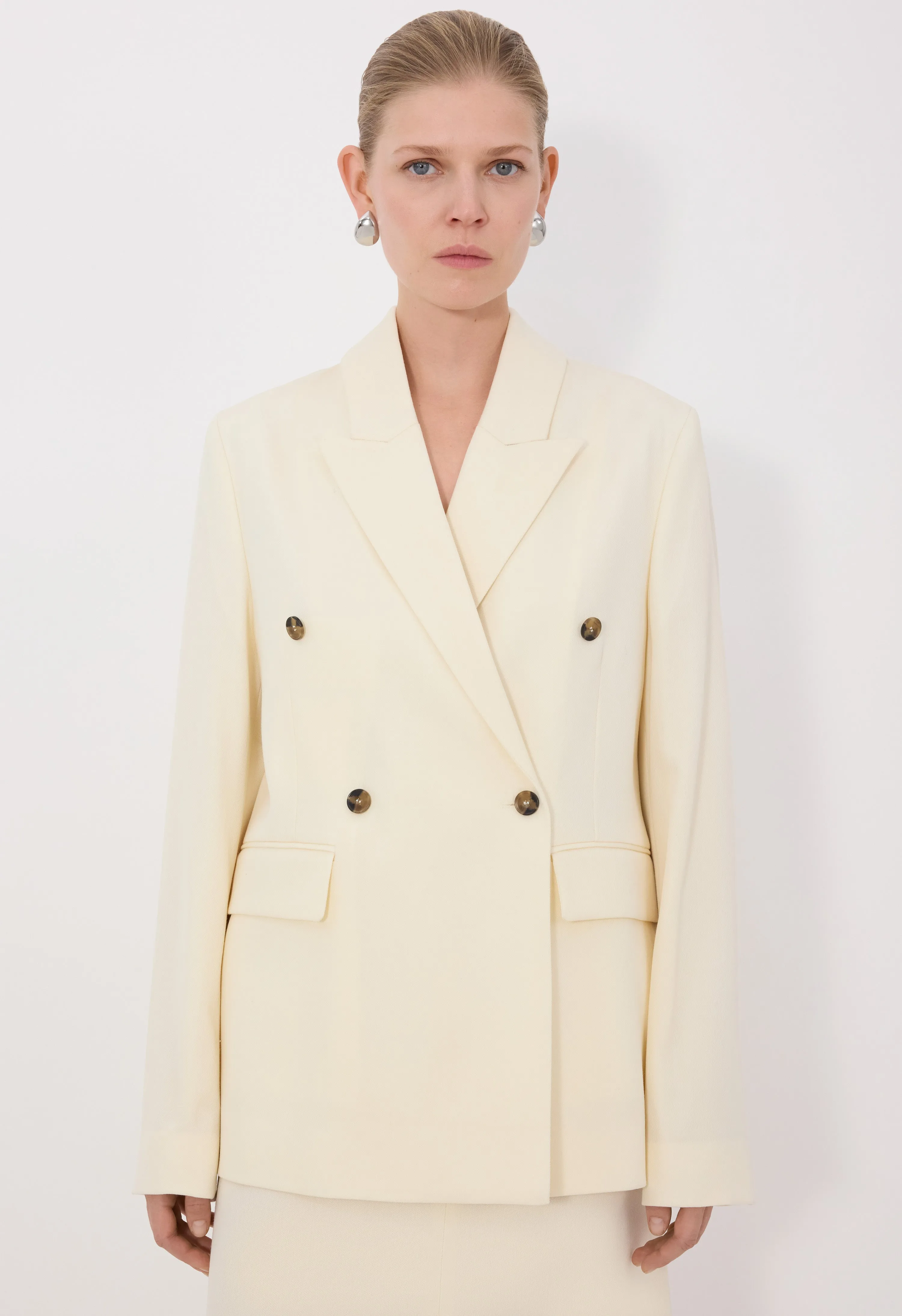 HORN LDS Wool blend double breasted jacket sold by Loulou De Saison product image thumbnail 4