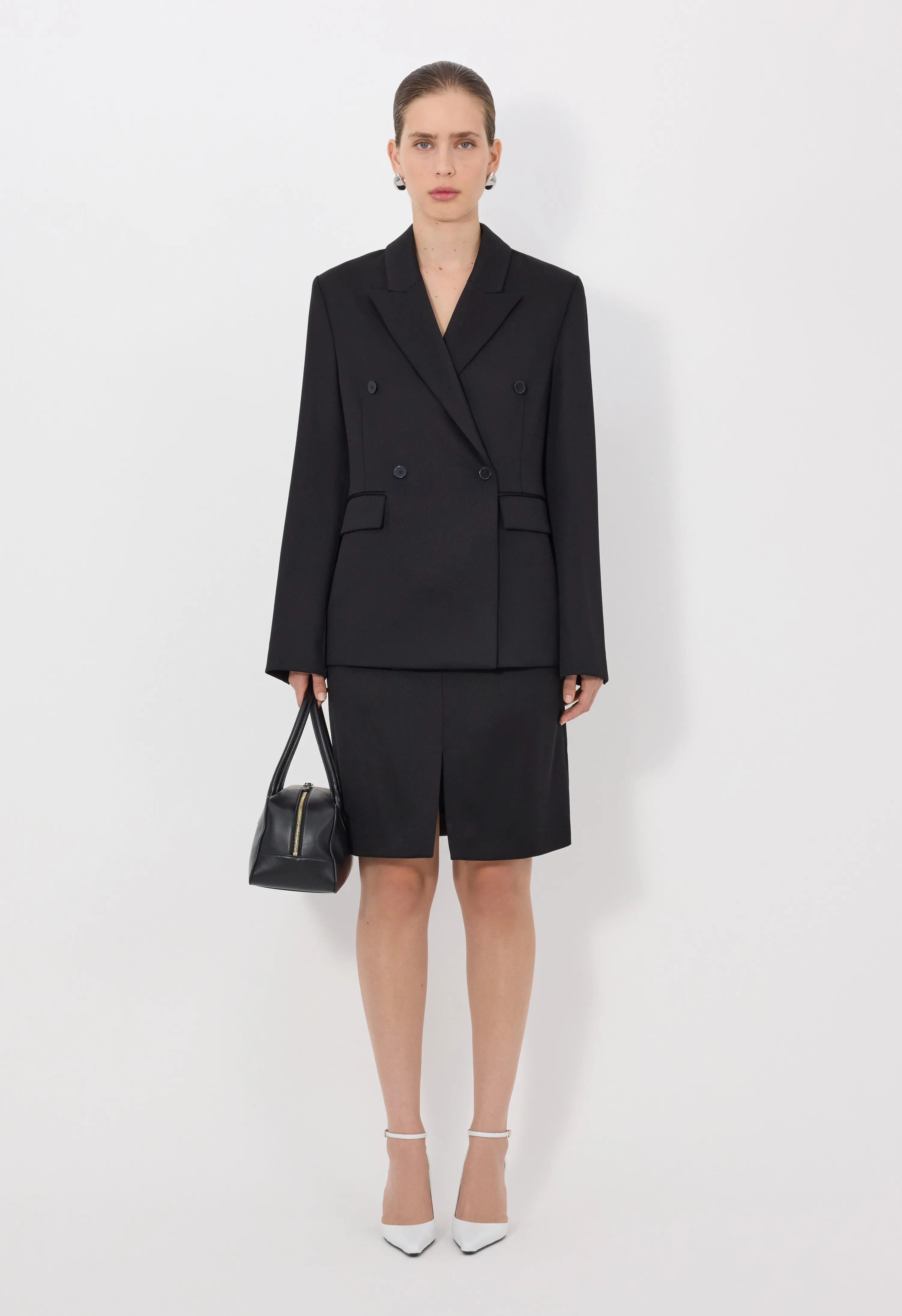 HORN LDS Wool blend double breasted jacket sold by Loulou De Saison