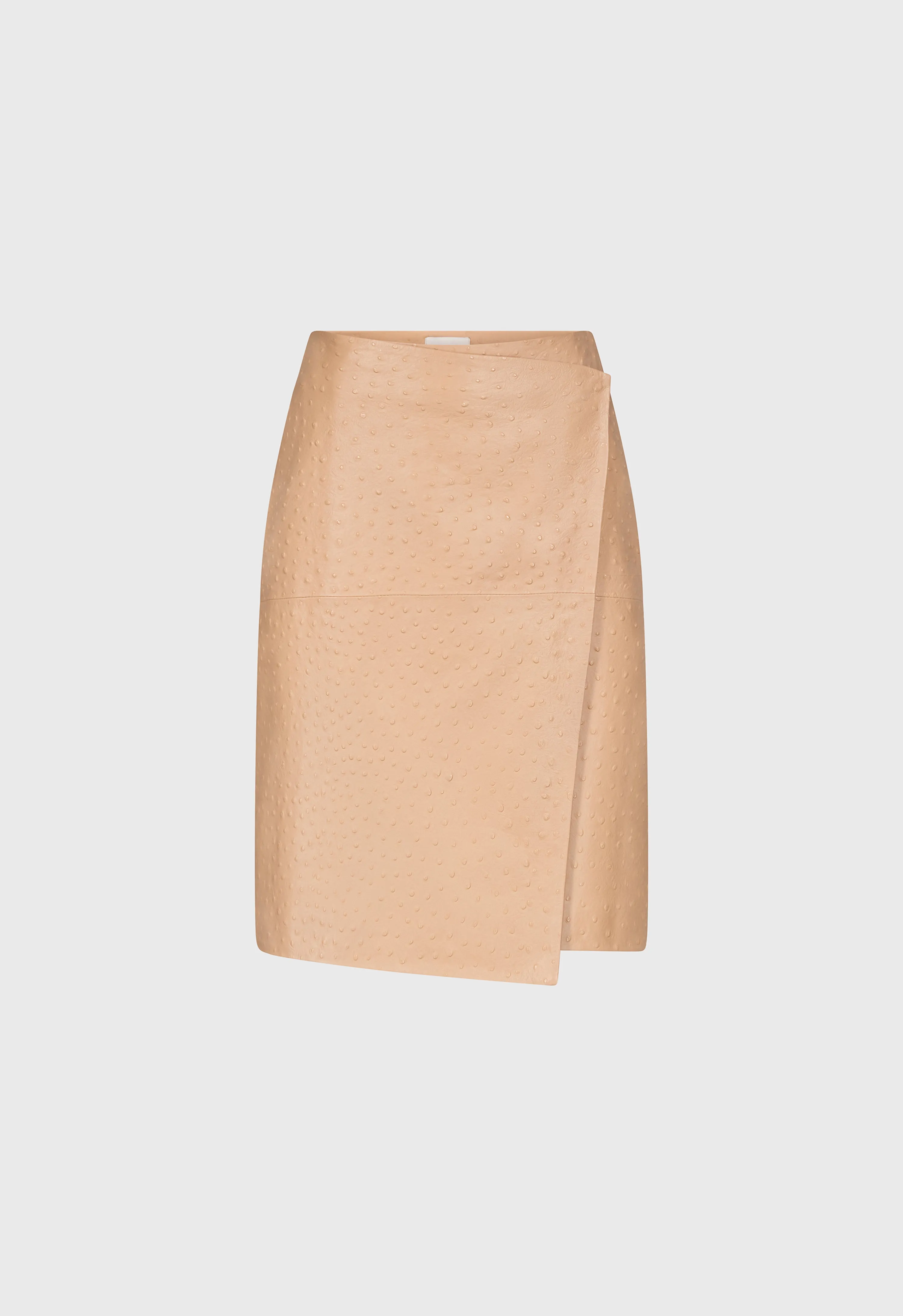 GORA Ostrich-effect leather wrap skirt sold by Loulou De Saison product image thumbnail 2